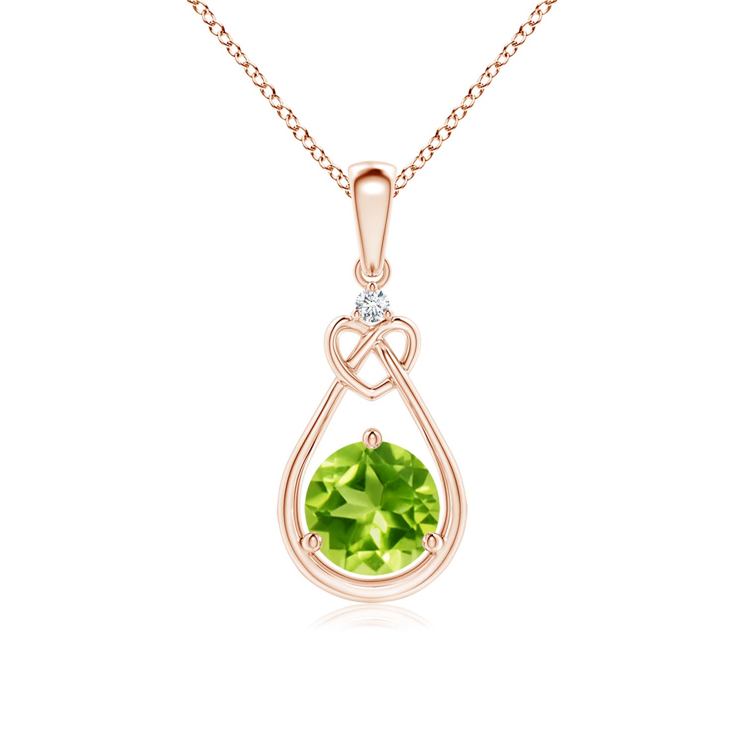 AAA - Peridot / 0.96 CT / 14 KT Rose Gold