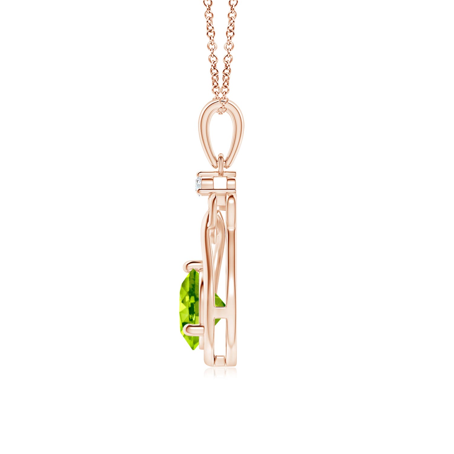 AAA - Peridot / 0.96 CT / 14 KT Rose Gold