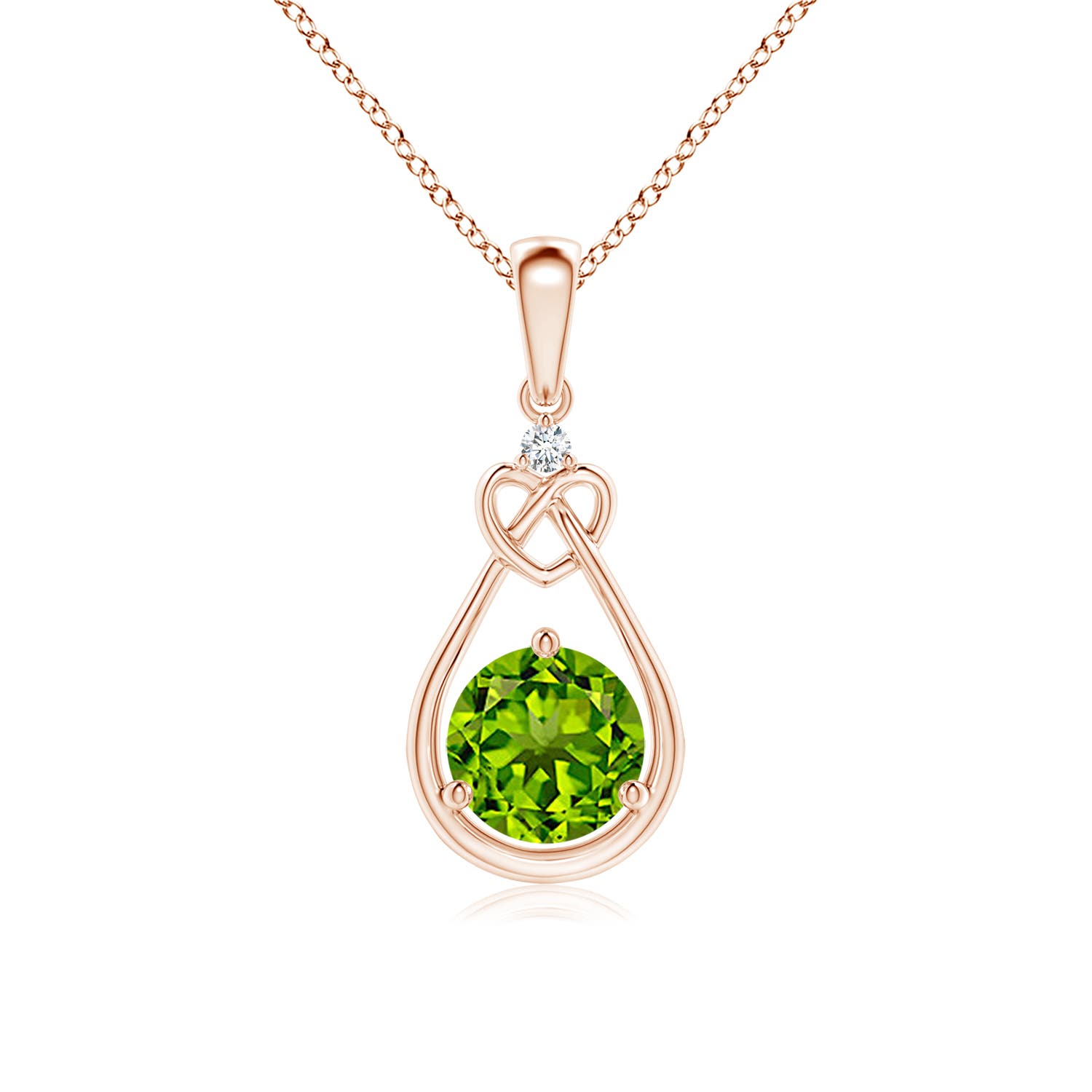 AAAA - Peridot / 0.96 CT / 14 KT Rose Gold