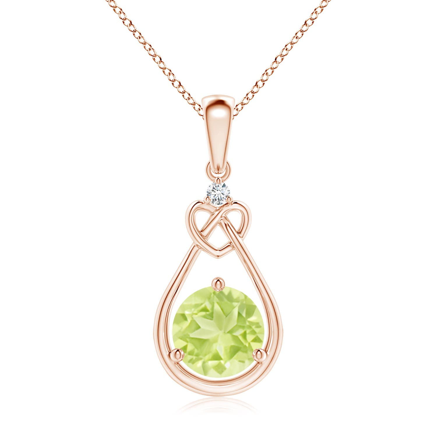 A - Peridot / 1.42 CT / 14 KT Rose Gold