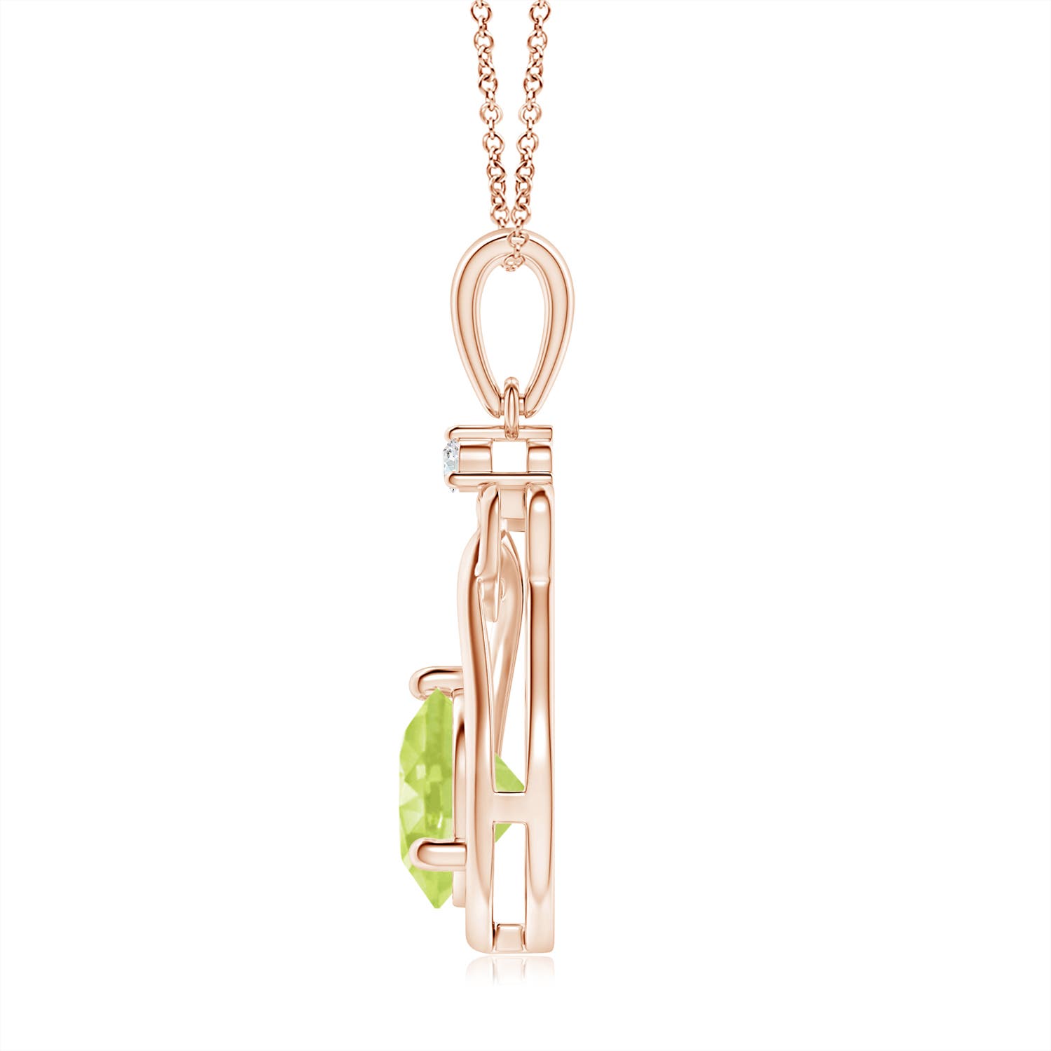 A - Peridot / 1.42 CT / 14 KT Rose Gold