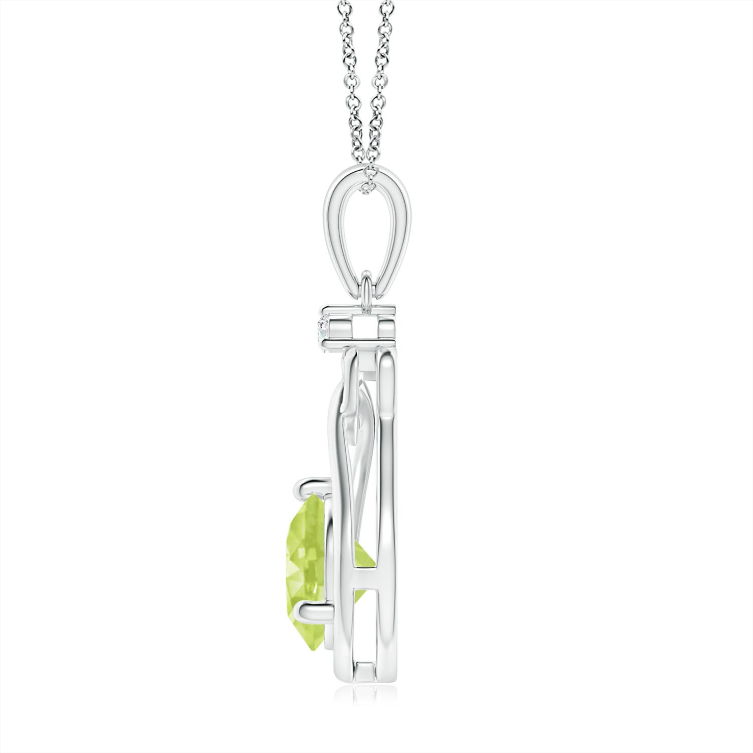 A - Peridot / 1.42 CT / 14 KT White Gold