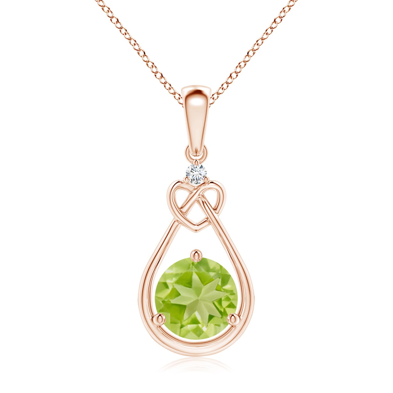 AA - Peridot / 1.42 CT / 14 KT Rose Gold