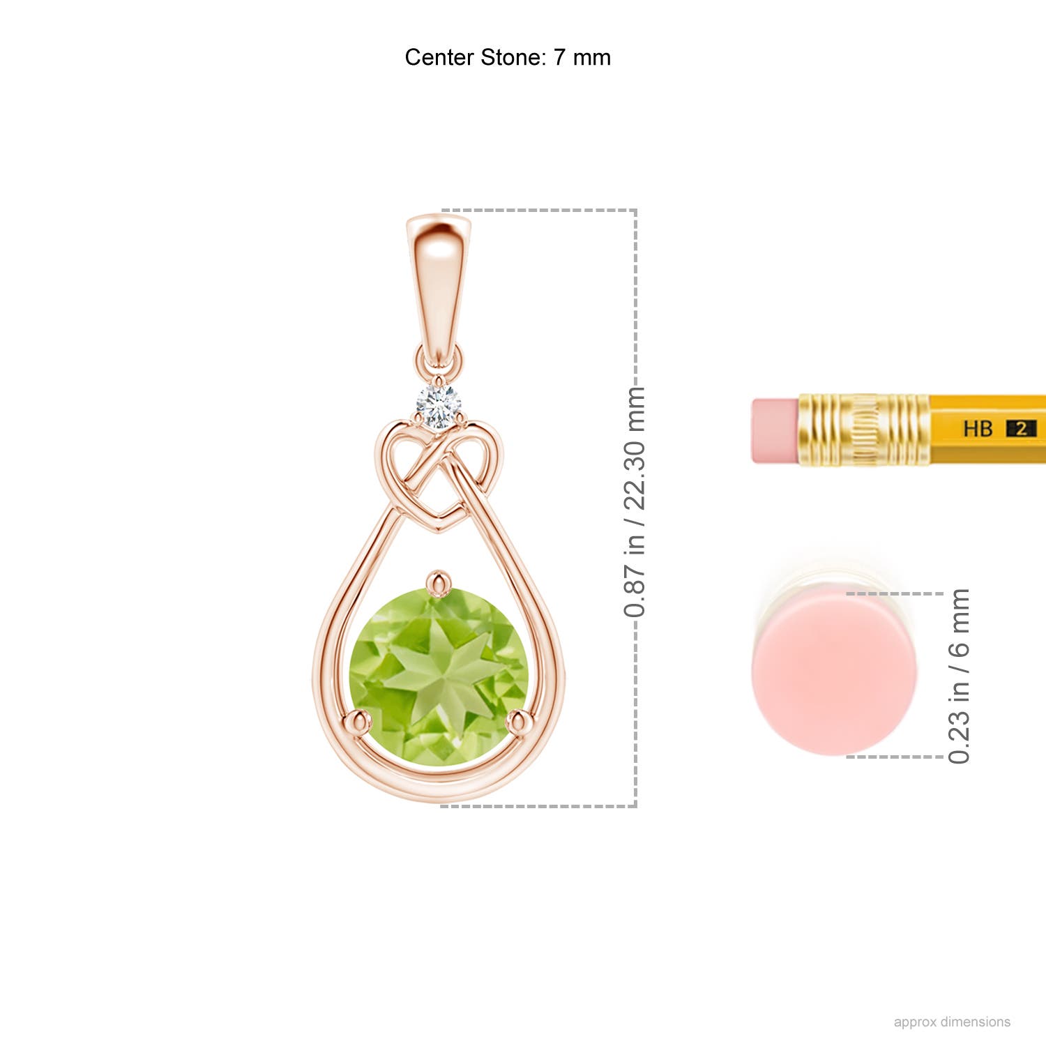 AA - Peridot / 1.42 CT / 14 KT Rose Gold