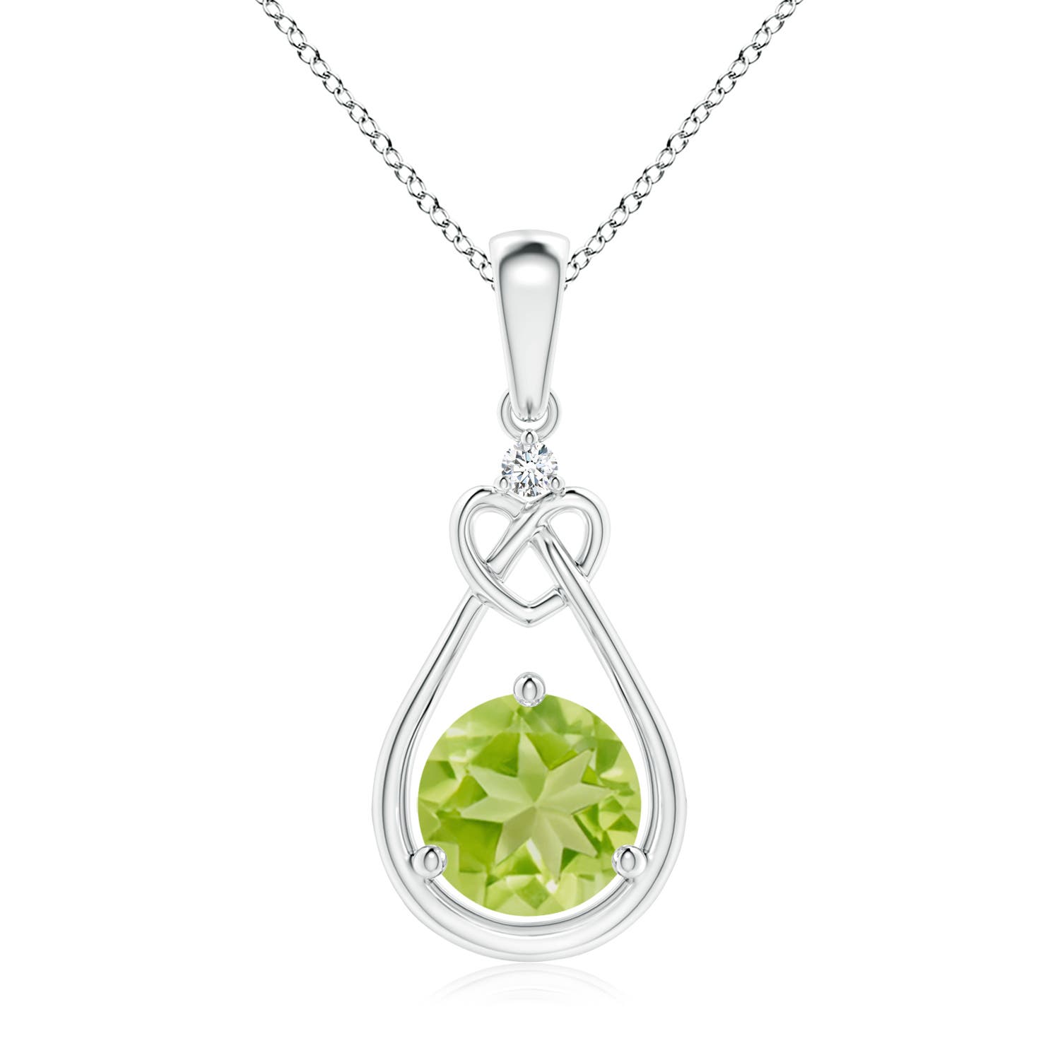 AA - Peridot / 1.42 CT / 14 KT White Gold