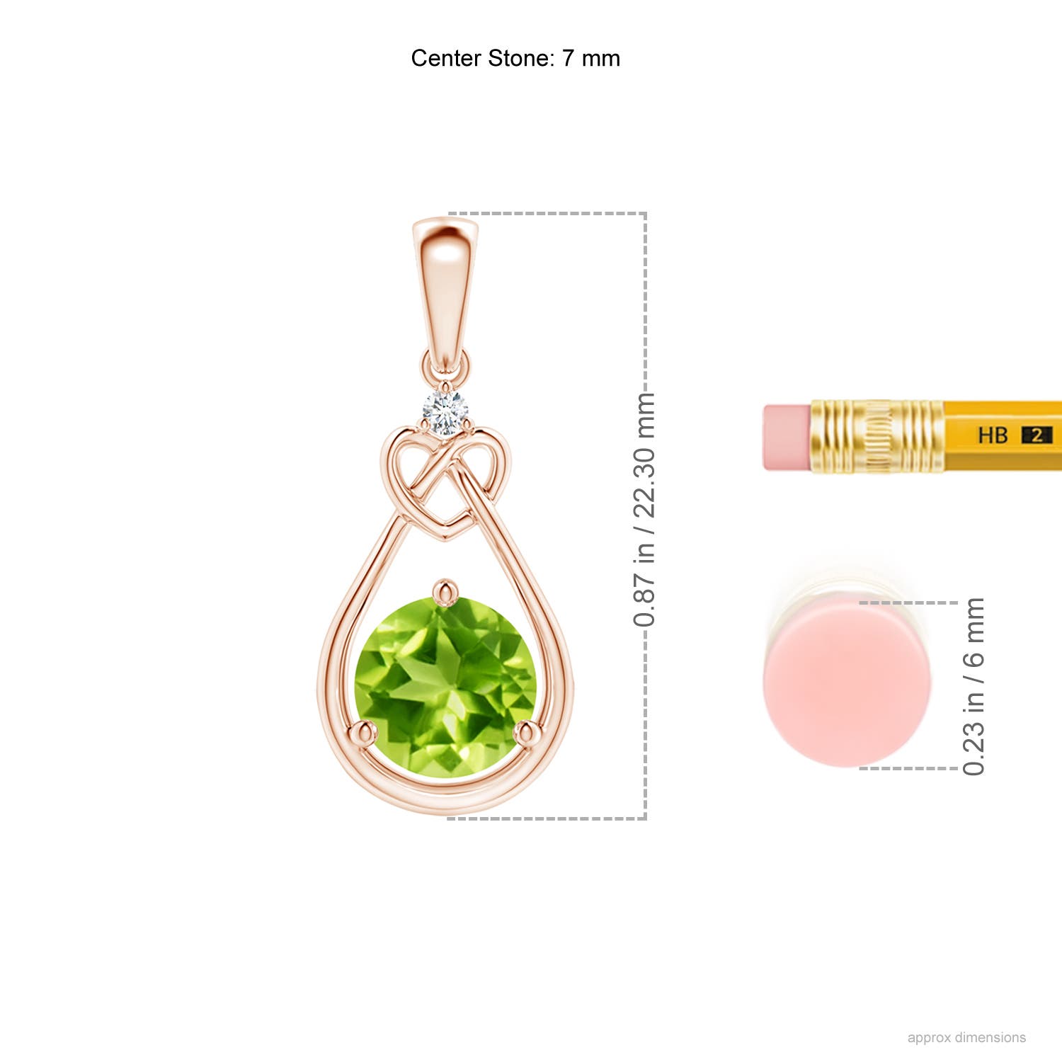 AAA - Peridot / 1.42 CT / 14 KT Rose Gold