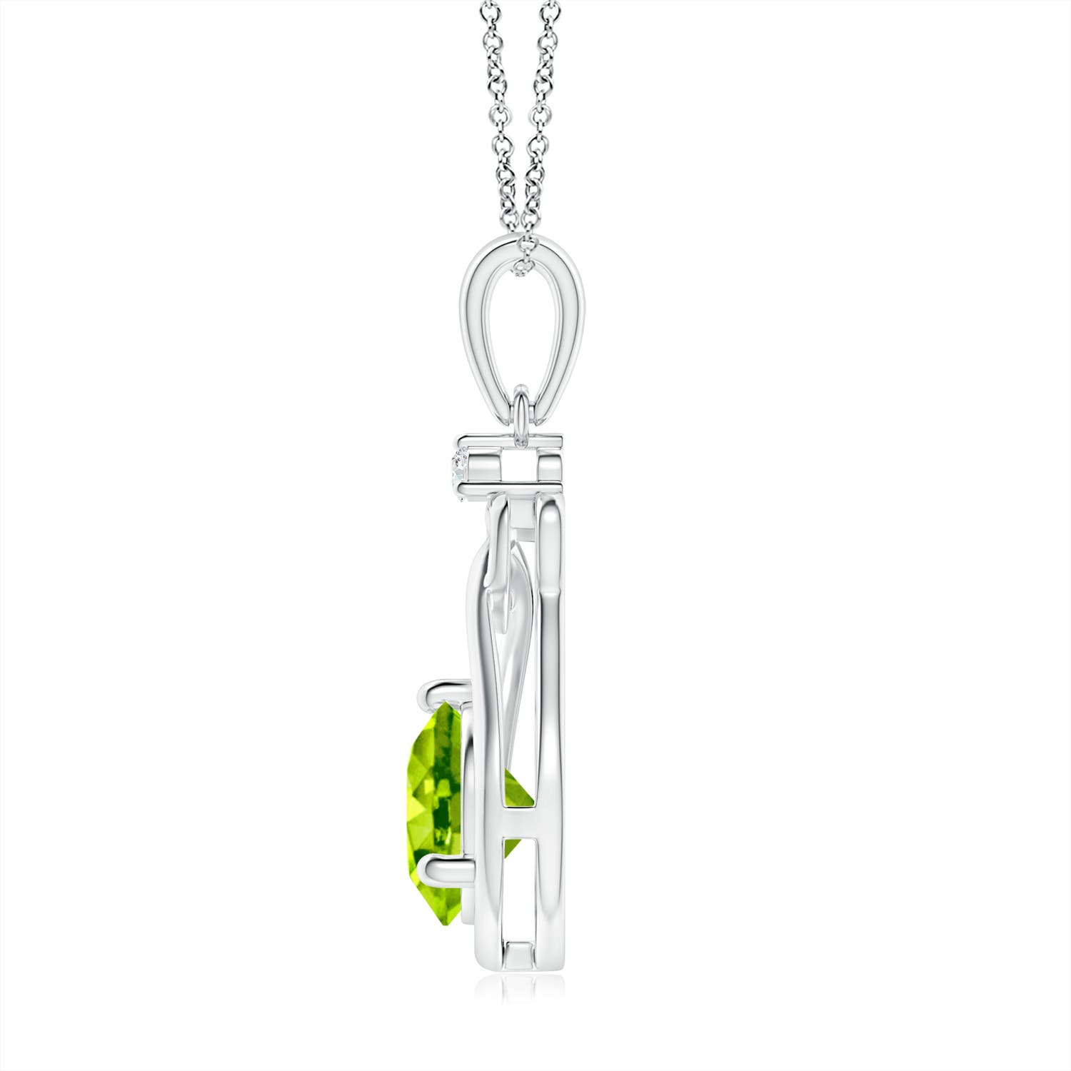 AAA - Peridot / 1.42 CT / 14 KT White Gold