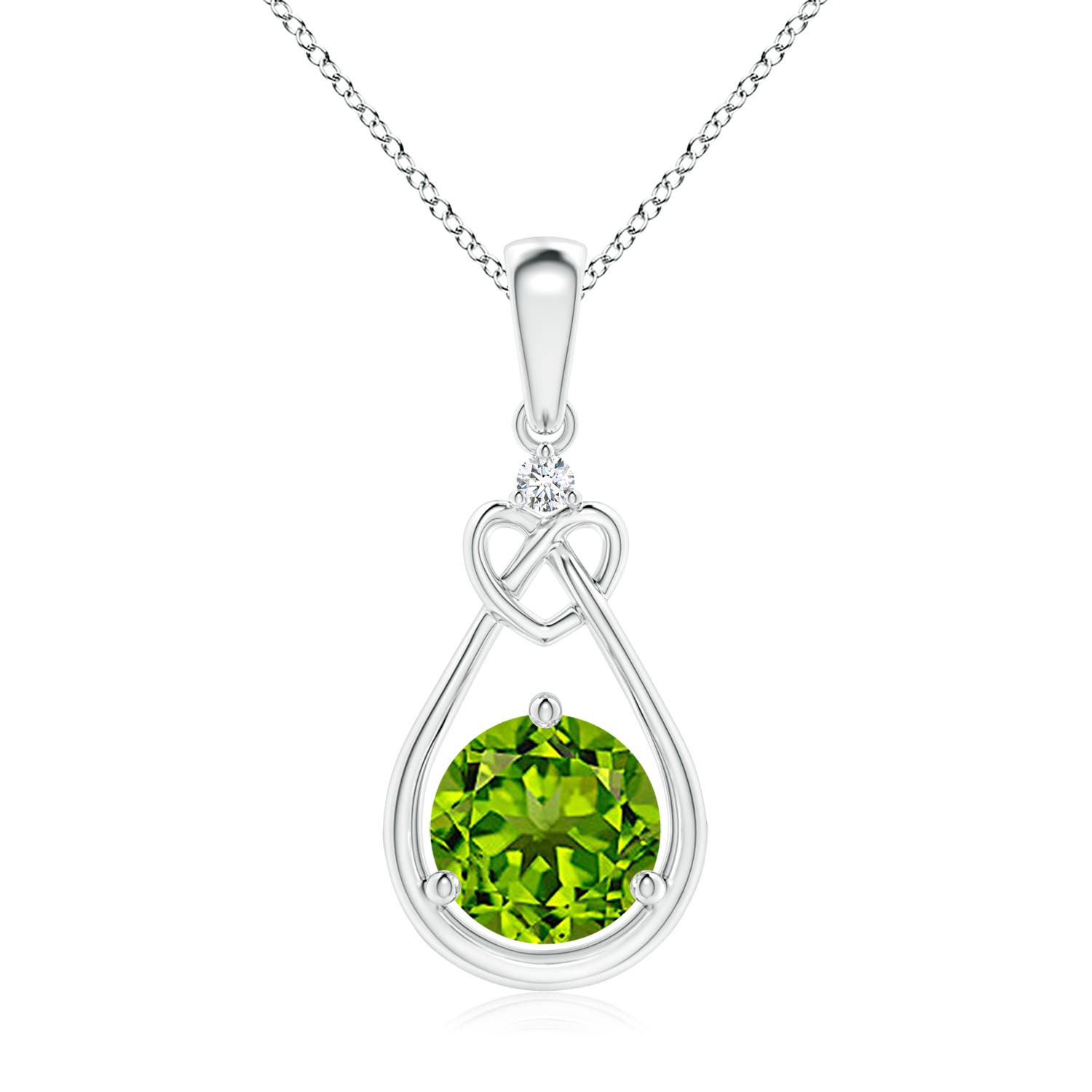 AAAA - Peridot / 1.42 CT / 14 KT White Gold