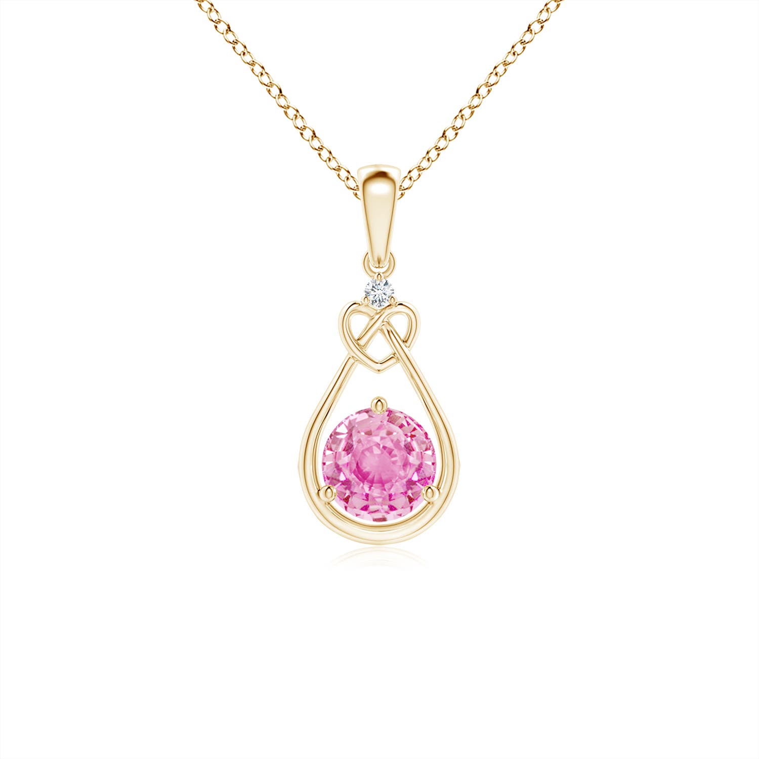 A - Pink Sapphire / 0.61 CT / 14 KT Yellow Gold