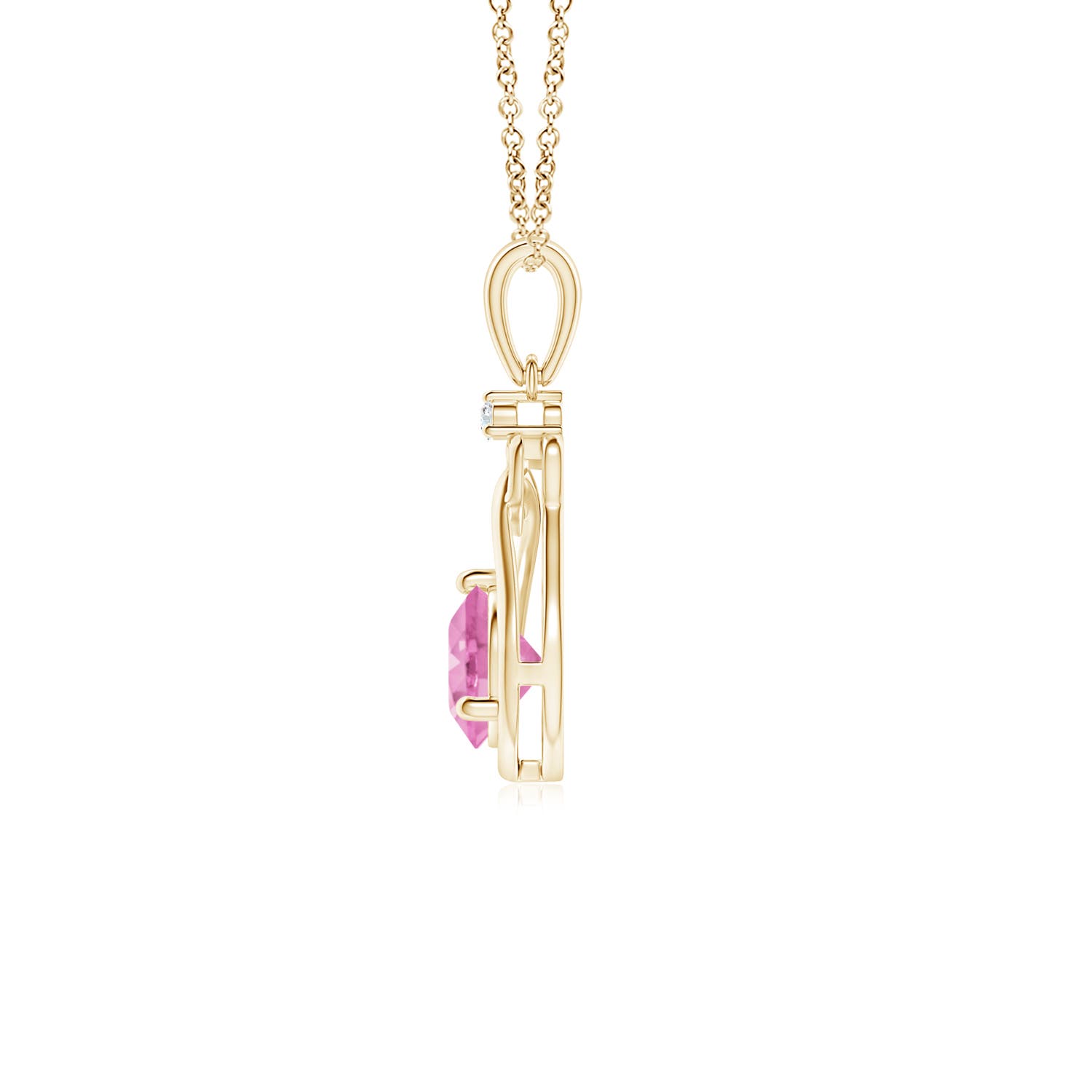 A - Pink Sapphire / 0.61 CT / 14 KT Yellow Gold