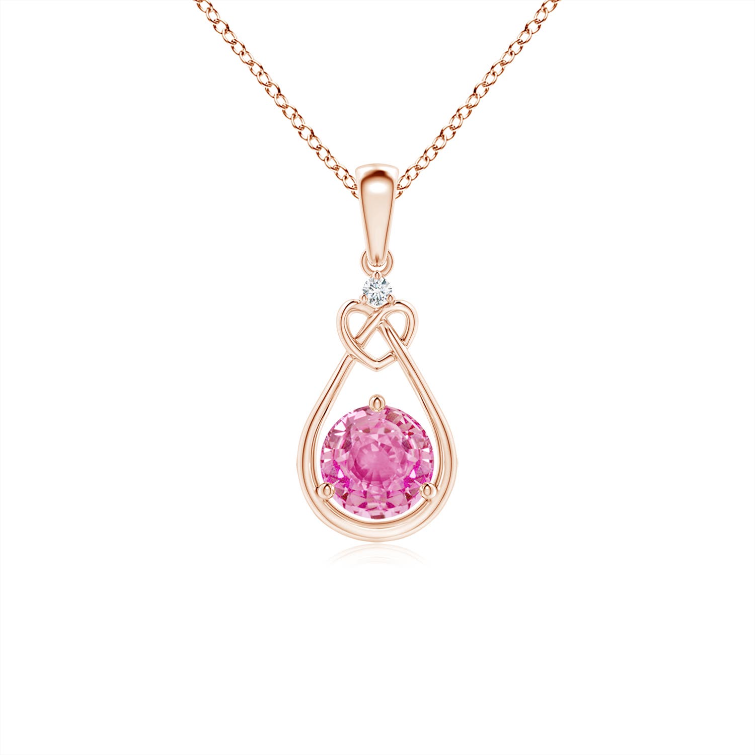 AA - Pink Sapphire / 0.61 CT / 14 KT Rose Gold