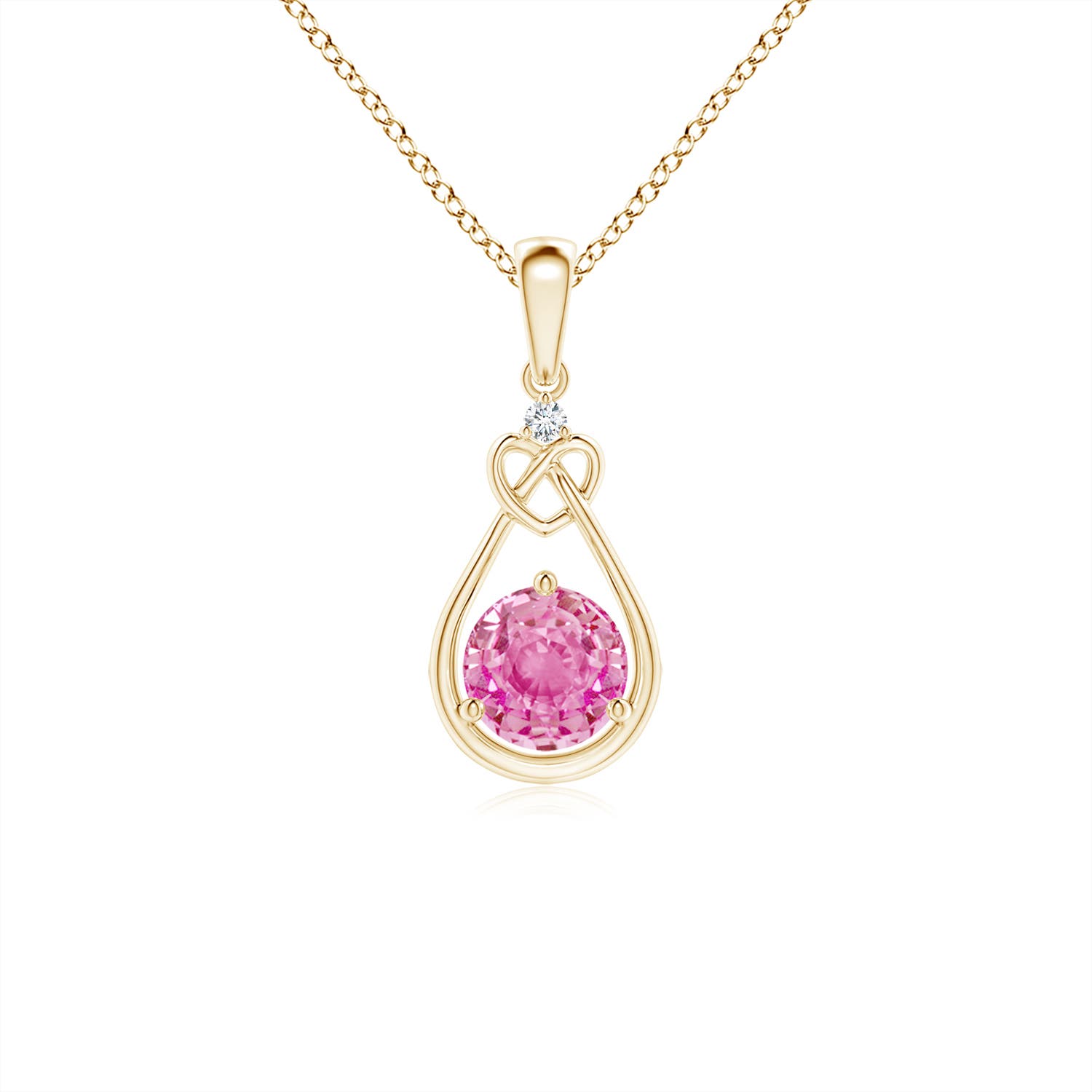 AA - Pink Sapphire / 0.61 CT / 14 KT Yellow Gold