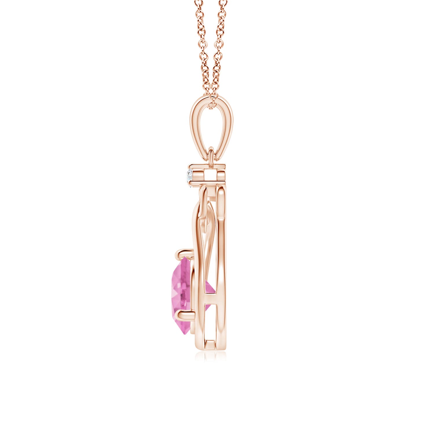 A - Pink Sapphire / 1.01 CT / 14 KT Rose Gold