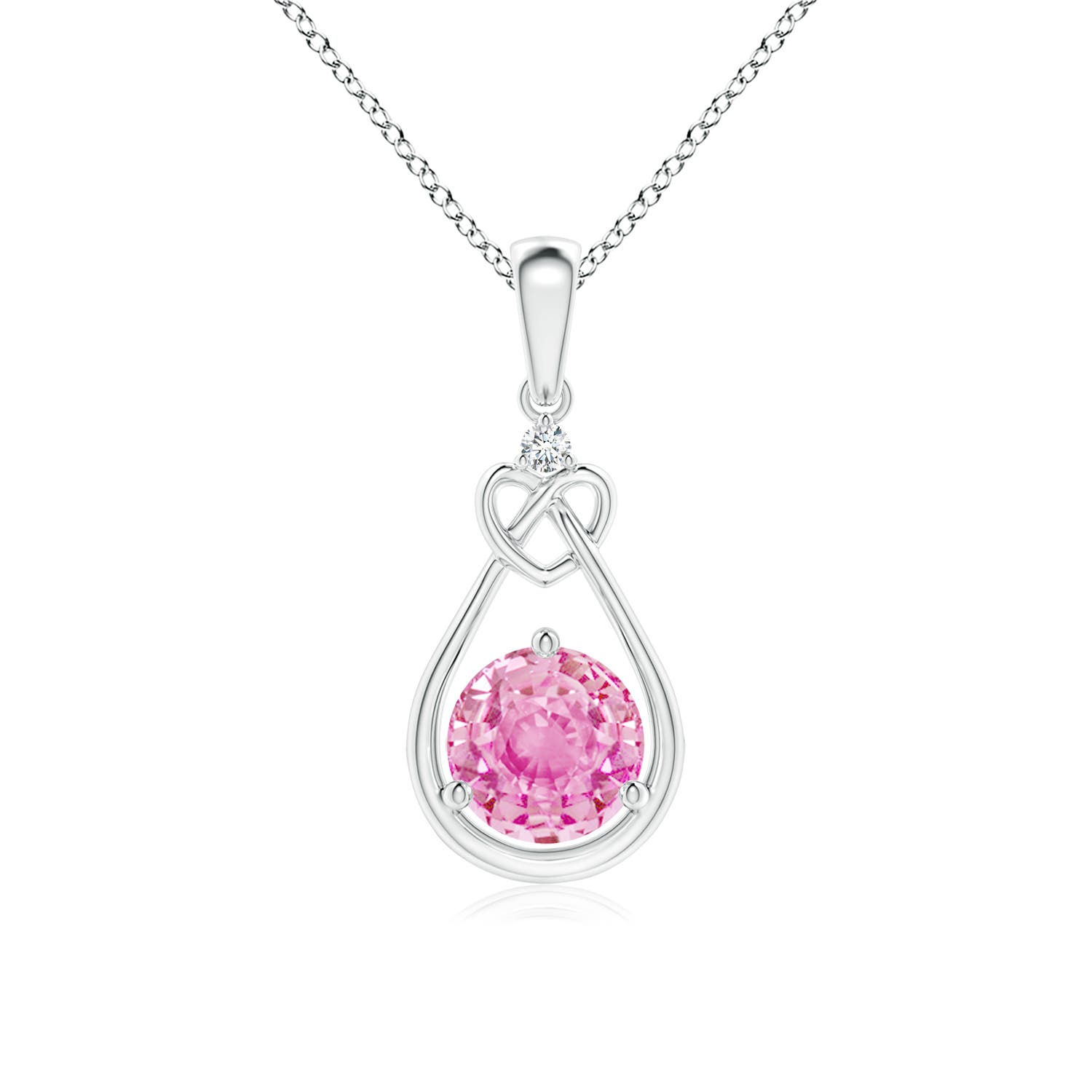 A - Pink Sapphire / 1.01 CT / 14 KT White Gold