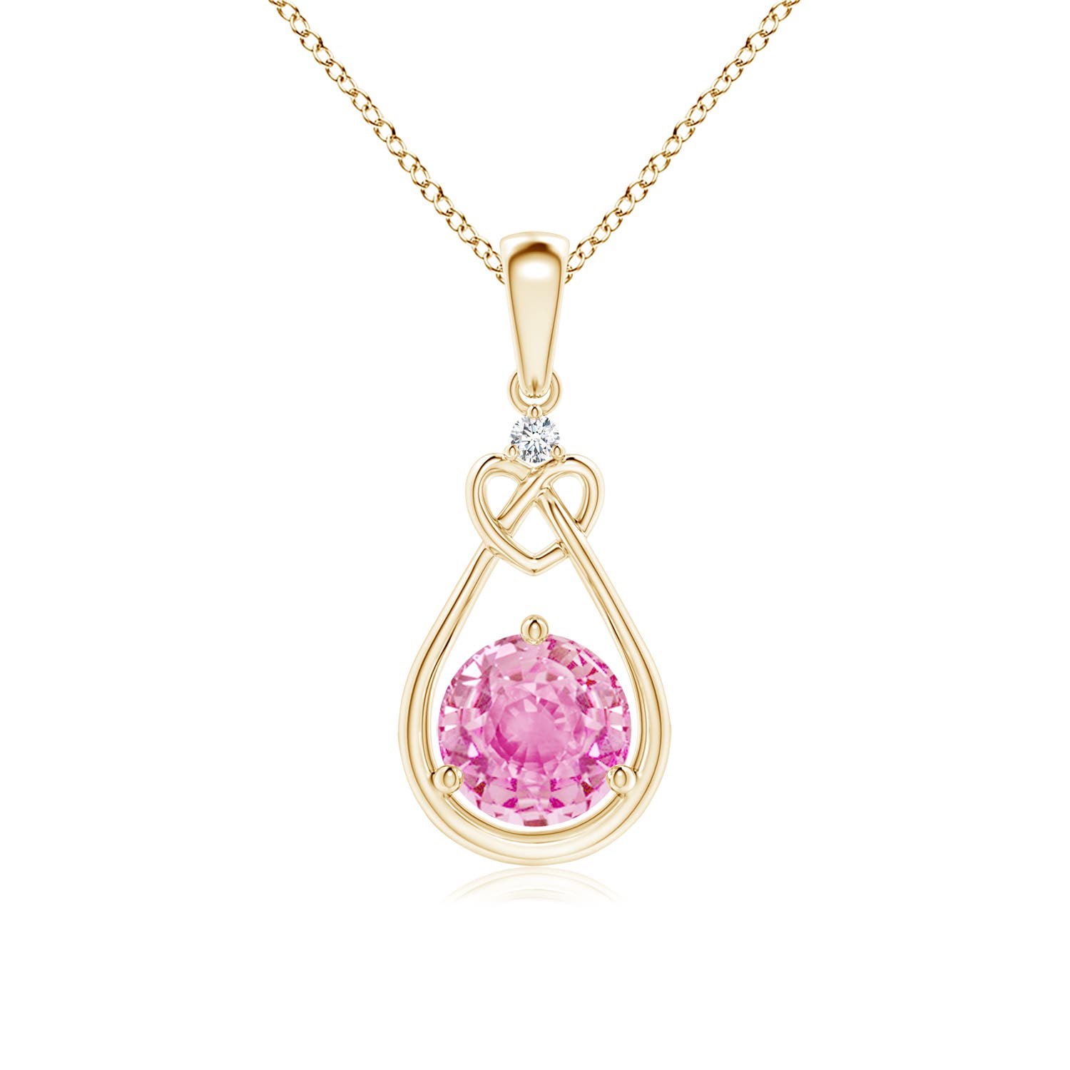 A - Pink Sapphire / 1.01 CT / 14 KT Yellow Gold