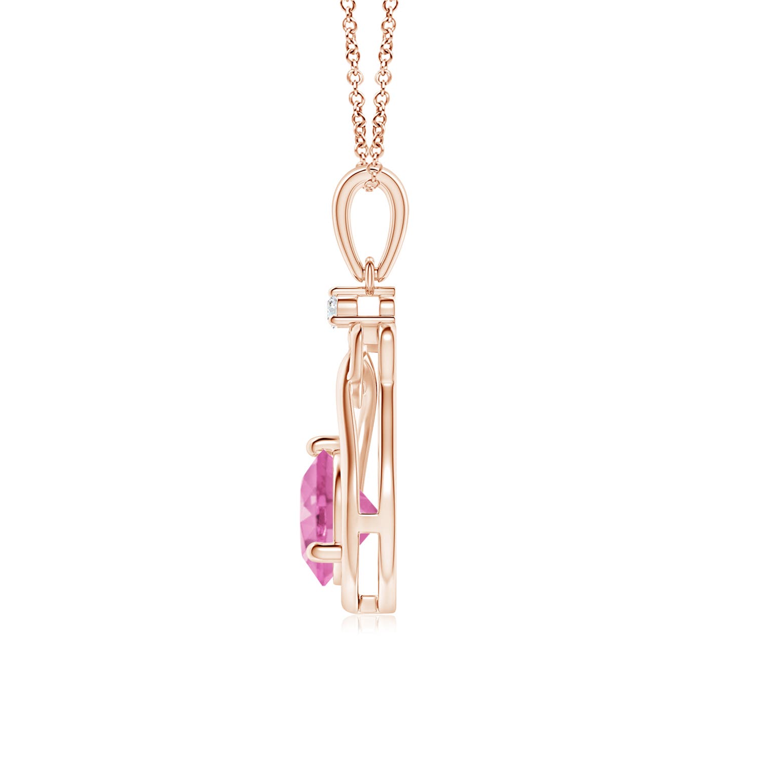 AA - Pink Sapphire / 1.01 CT / 14 KT Rose Gold