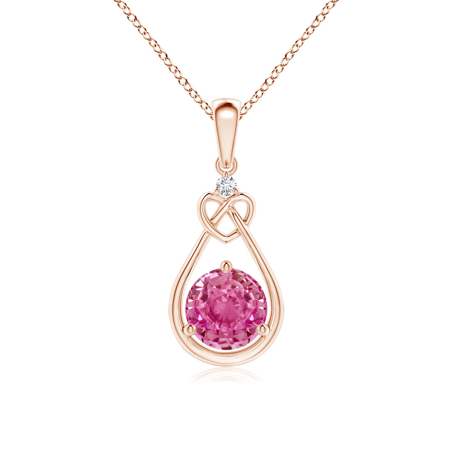 AAA - Pink Sapphire / 1.01 CT / 14 KT Rose Gold