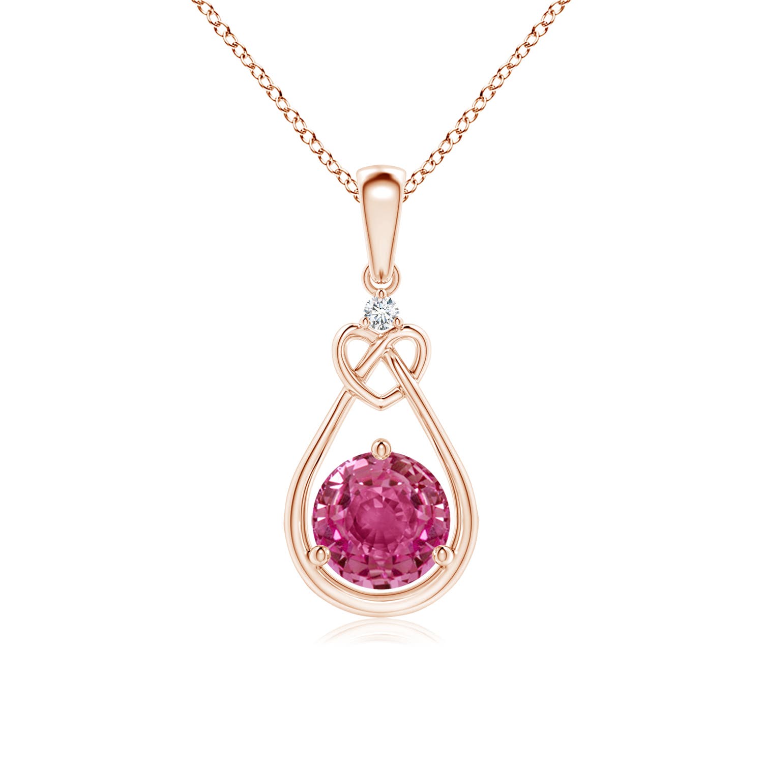 AAAA - Pink Sapphire / 1.01 CT / 14 KT Rose Gold