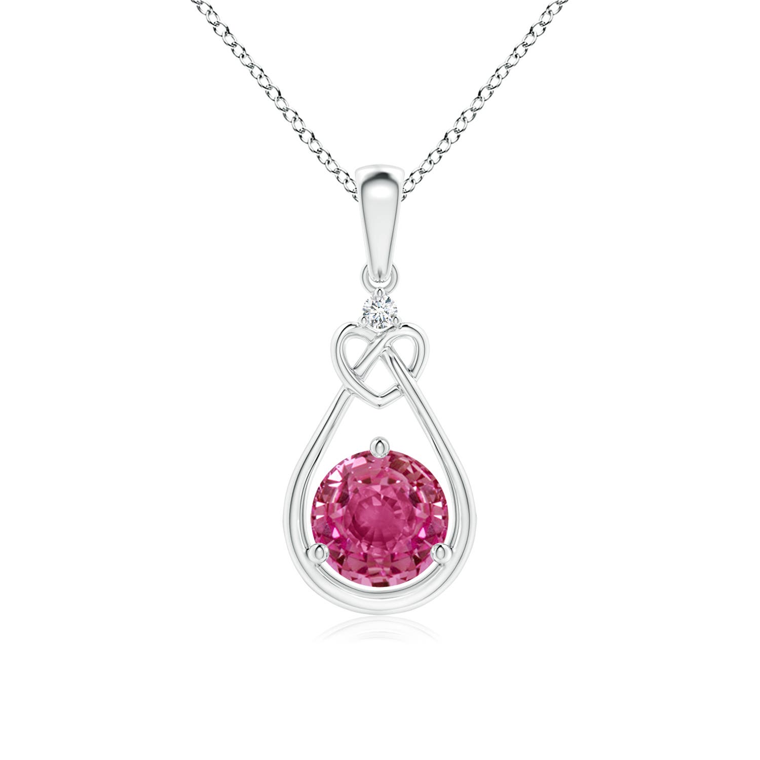 AAAA - Pink Sapphire / 1.01 CT / 14 KT White Gold