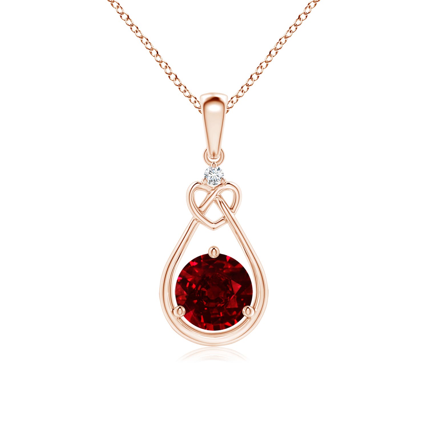 AAAA - Ruby / 1.01 CT / 14 KT Rose Gold