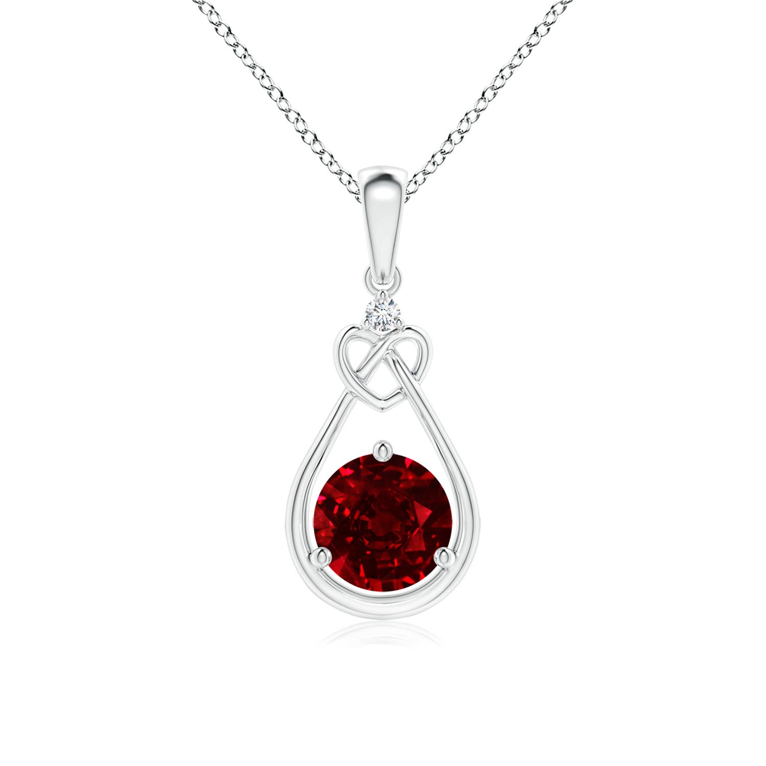 AAAA - Ruby / 1.01 CT / 14 KT White Gold