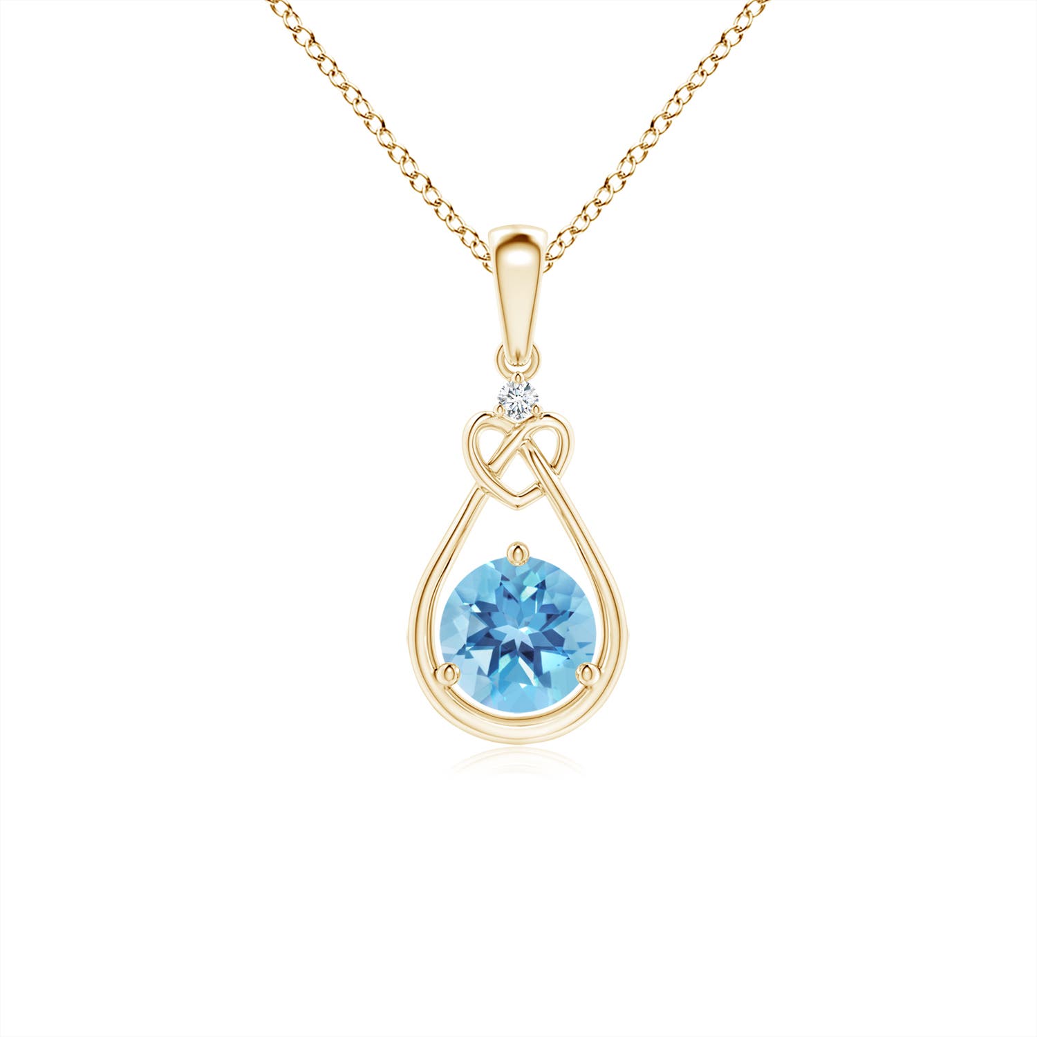 A - Swiss Blue Topaz / 0.61 CT / 14 KT Yellow Gold