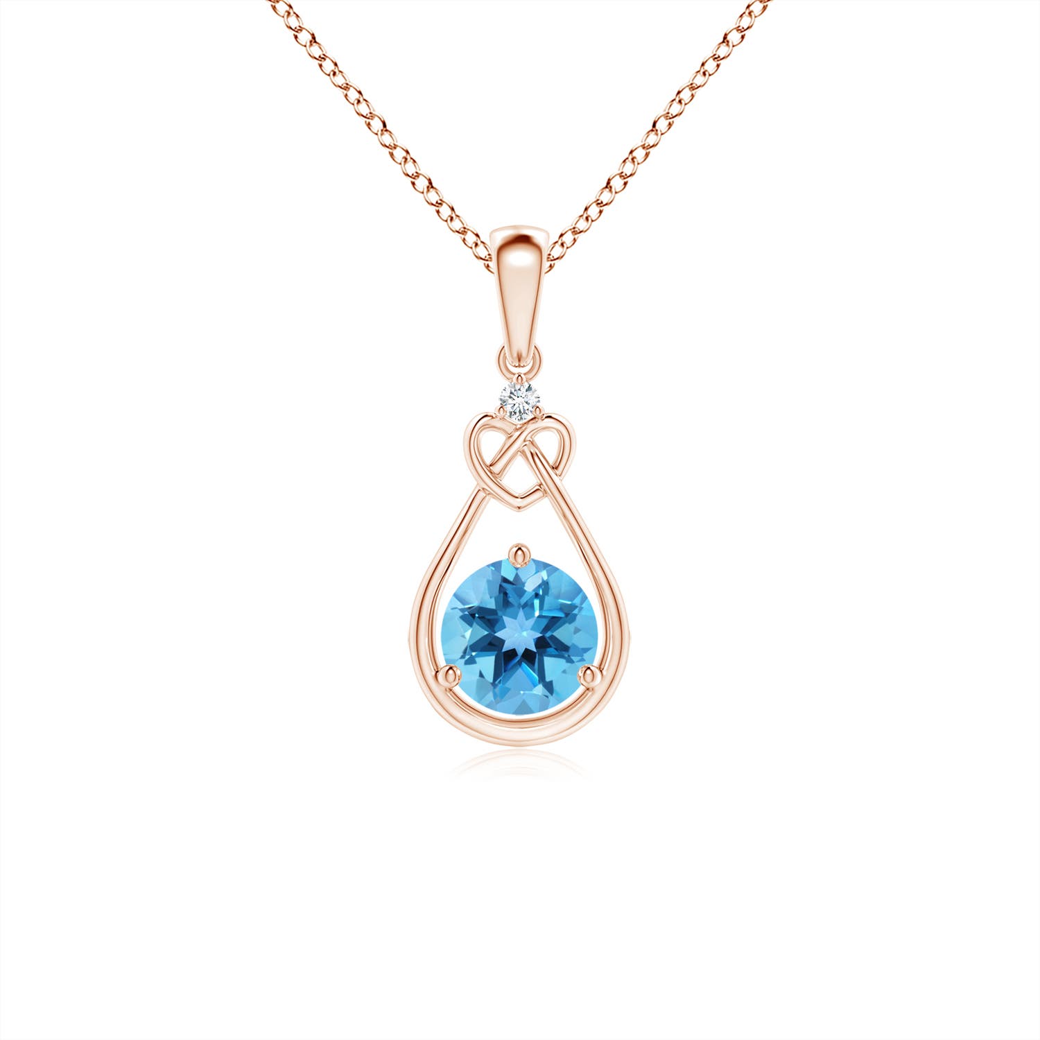 AA - Swiss Blue Topaz / 0.61 CT / 14 KT Rose Gold