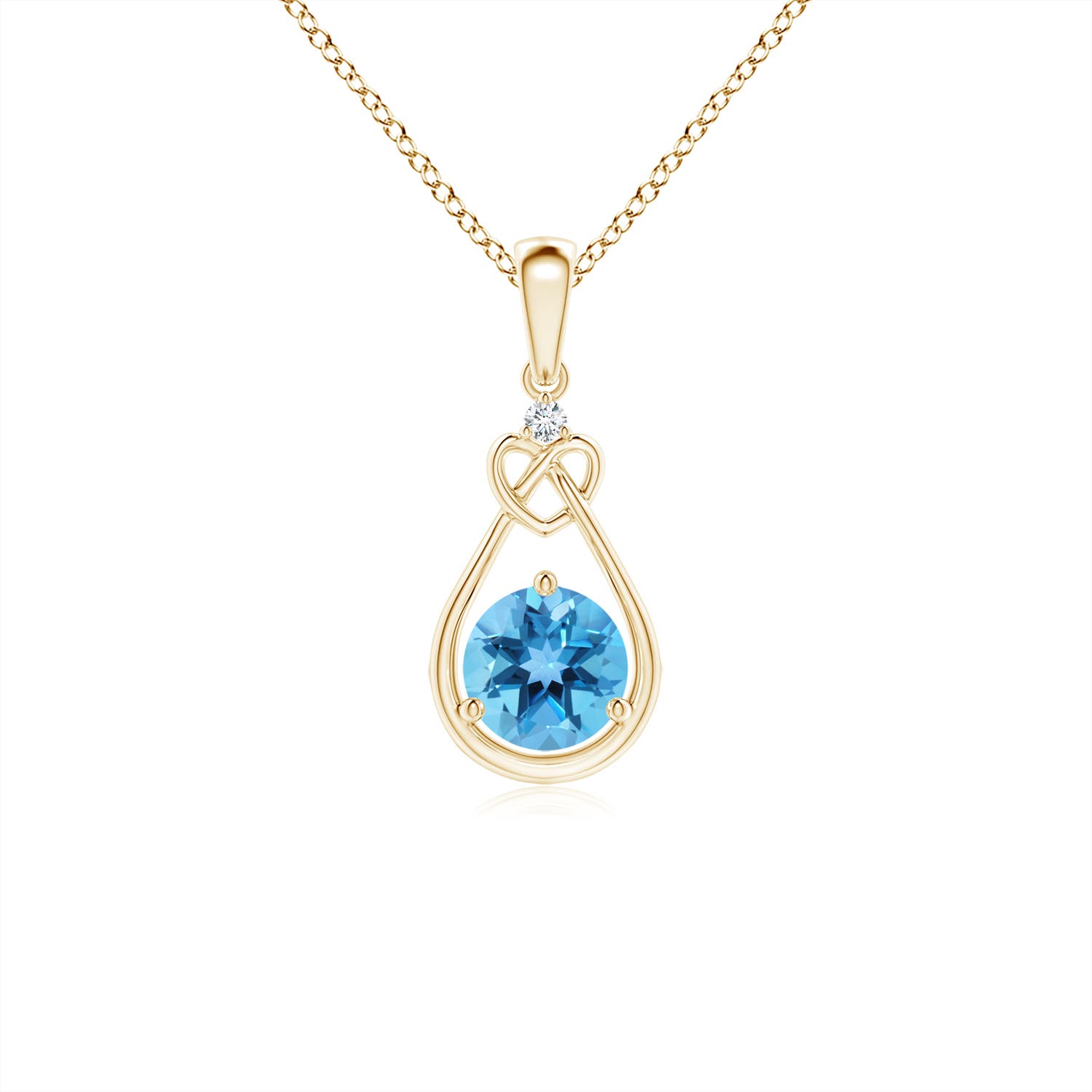 AA - Swiss Blue Topaz / 0.61 CT / 14 KT Yellow Gold