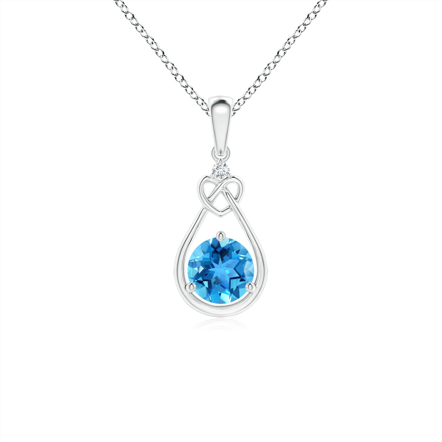 AAA - Swiss Blue Topaz / 0.61 CT / 14 KT White Gold