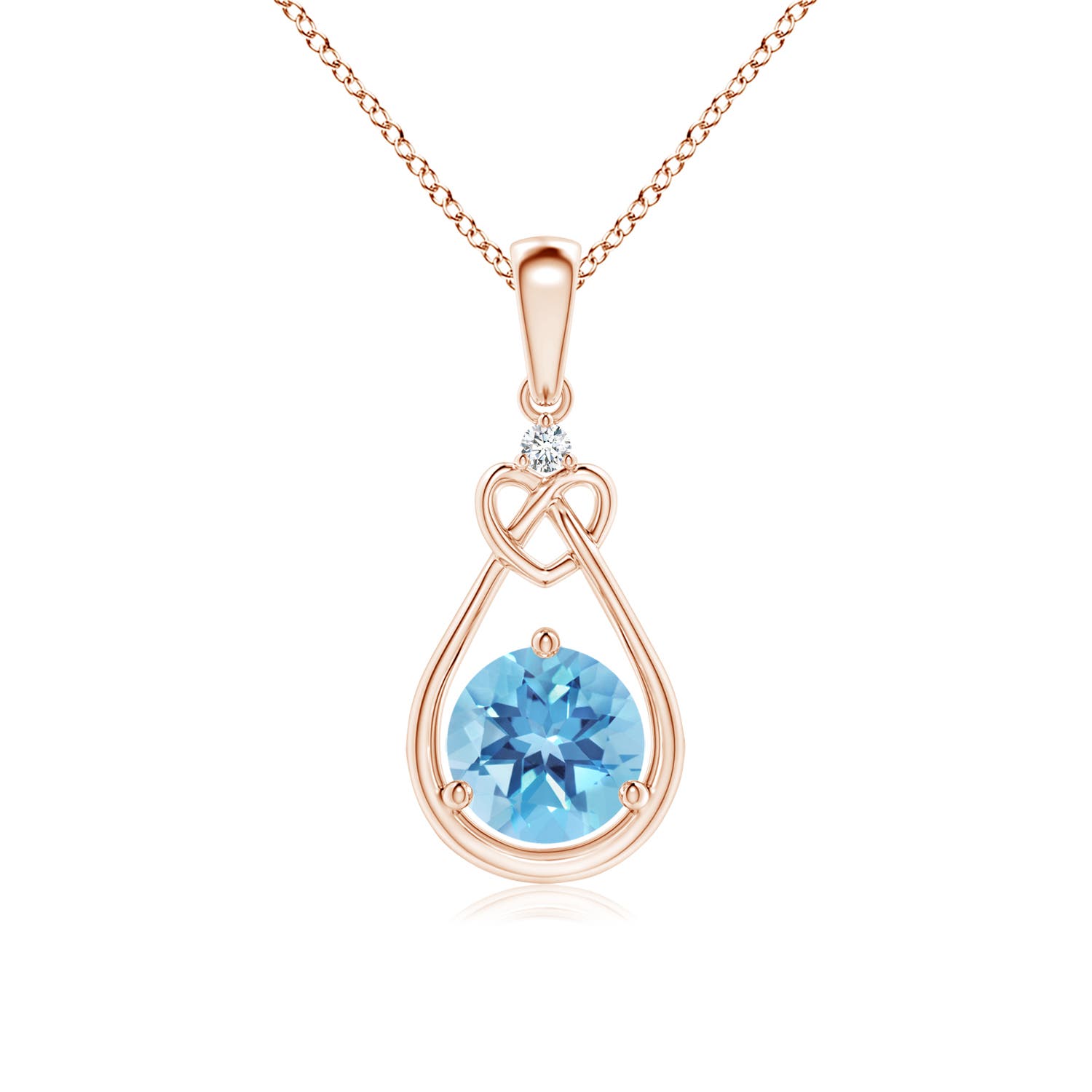 A - Swiss Blue Topaz / 0.96 CT / 14 KT Rose Gold