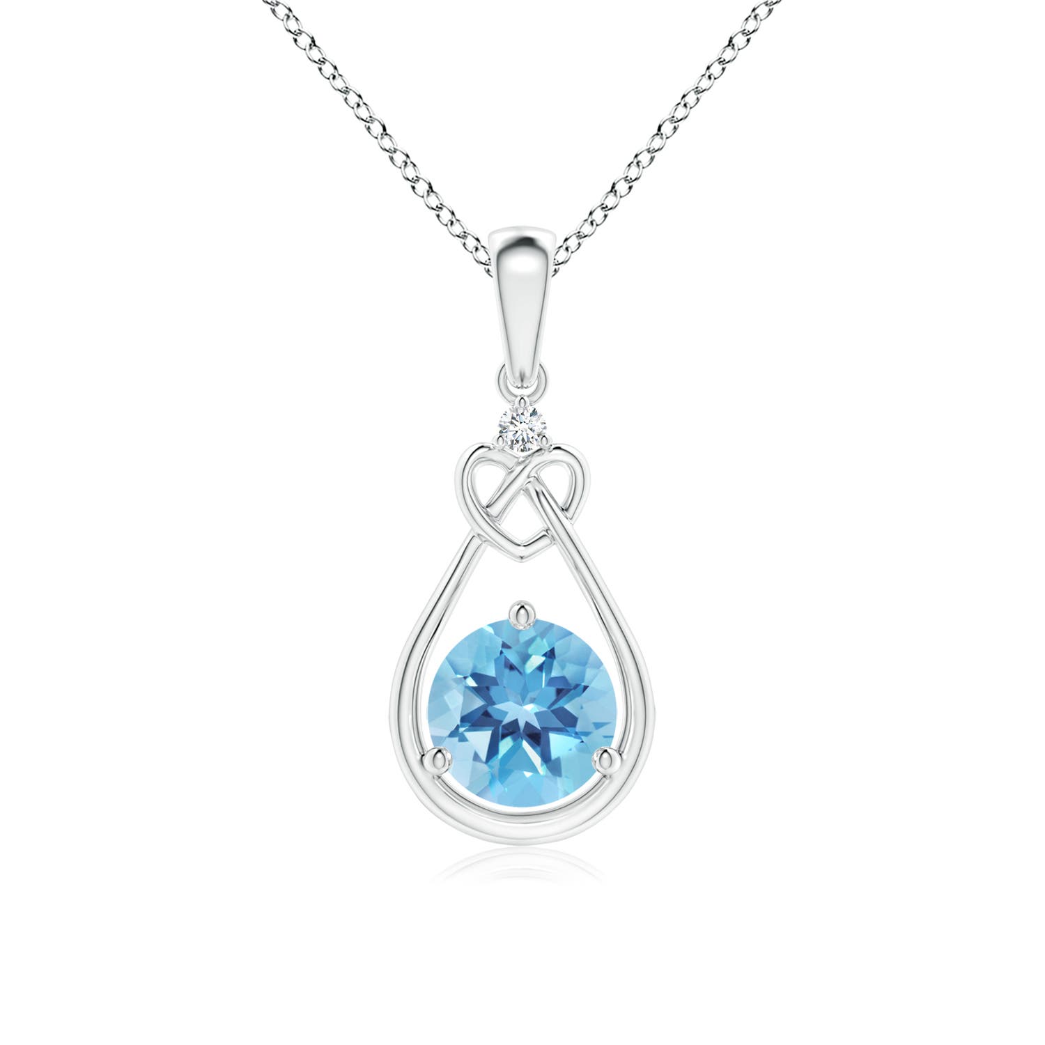 A - Swiss Blue Topaz / 0.96 CT / 14 KT White Gold