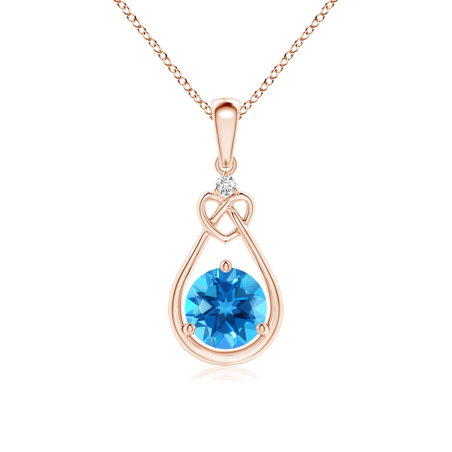 AAAA - Swiss Blue Topaz / 0.96 CT / 14 KT Rose Gold