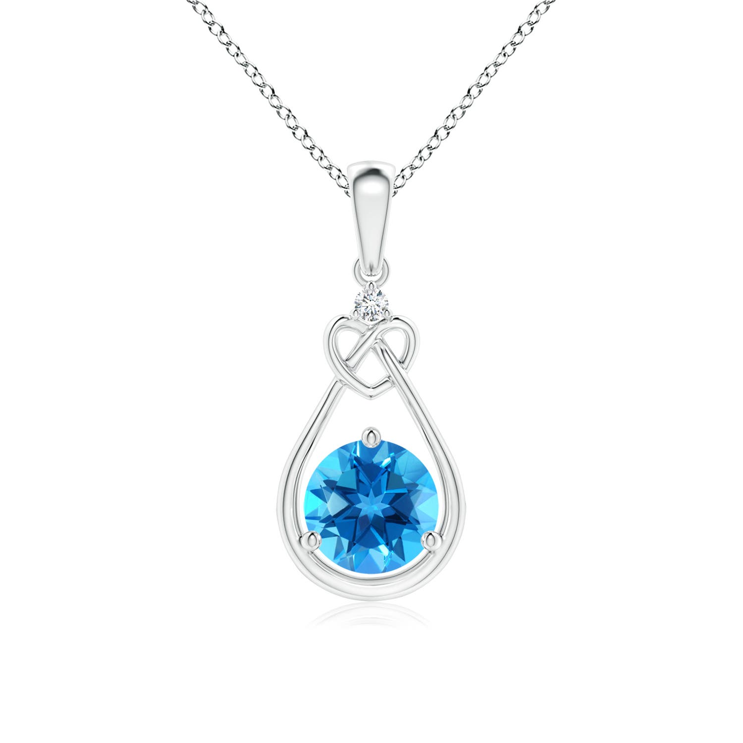 AAAA - Swiss Blue Topaz / 0.96 CT / 14 KT White Gold