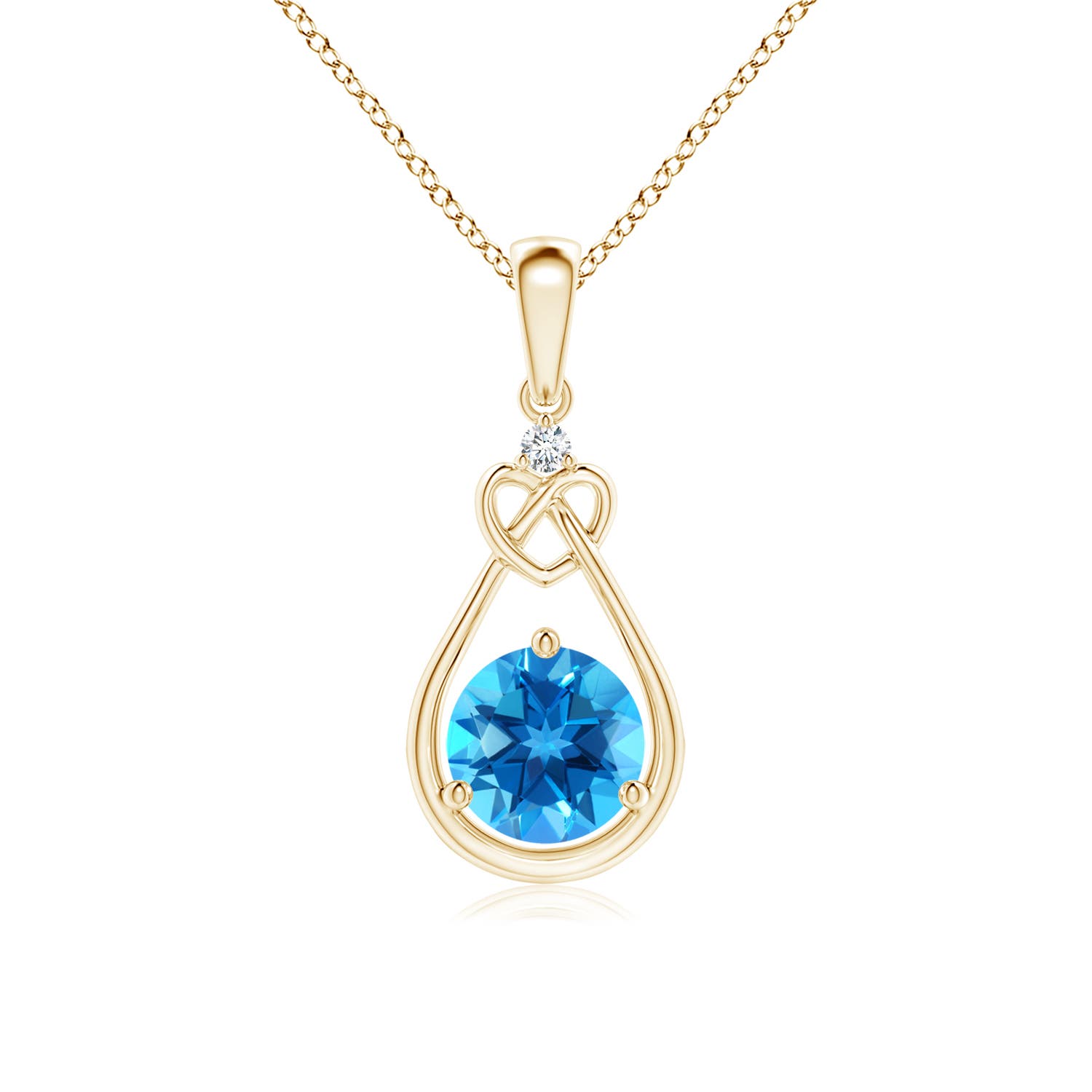 AAAA - Swiss Blue Topaz / 0.96 CT / 14 KT Yellow Gold