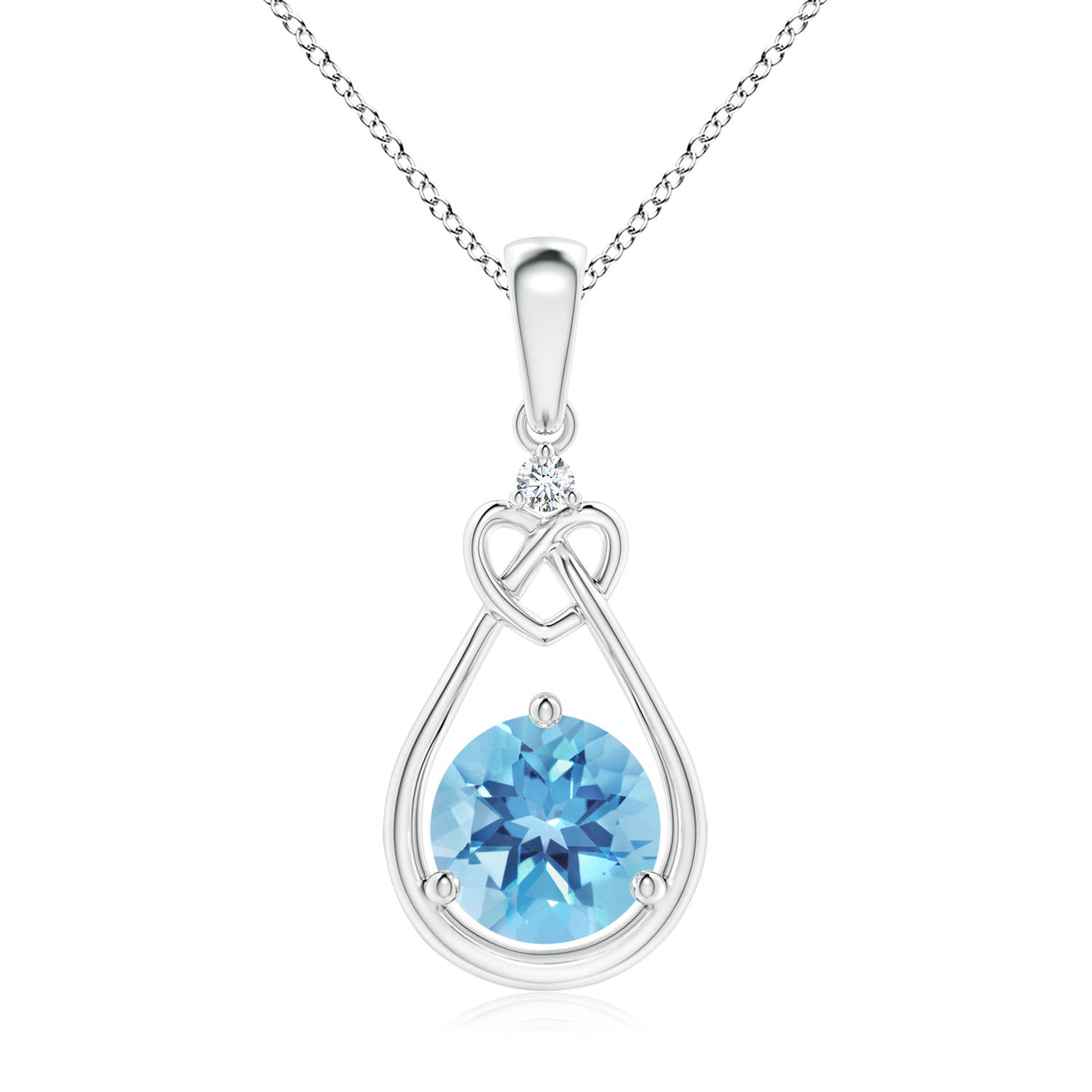 A - Swiss Blue Topaz / 1.57 CT / 14 KT White Gold