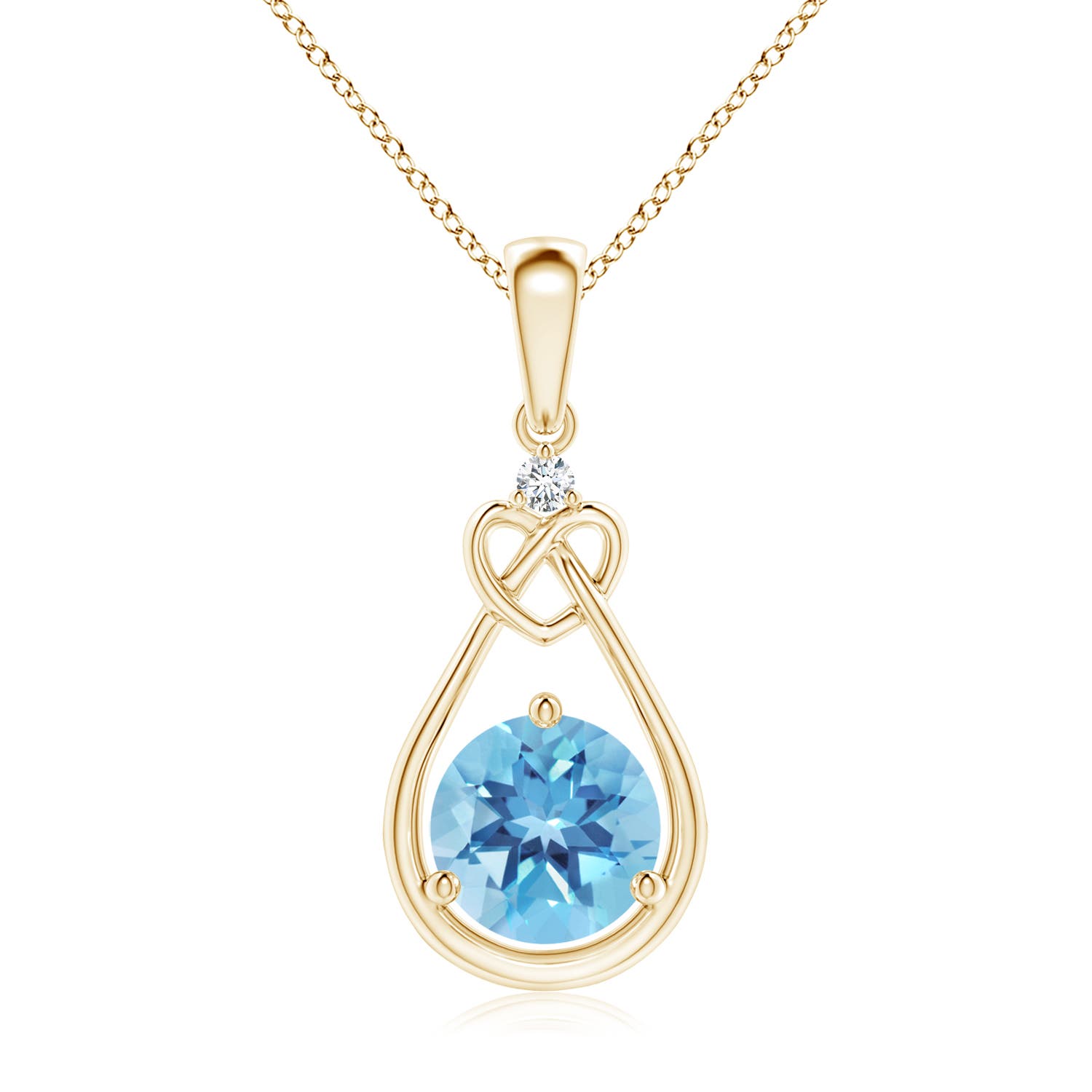 A - Swiss Blue Topaz / 1.57 CT / 14 KT Yellow Gold