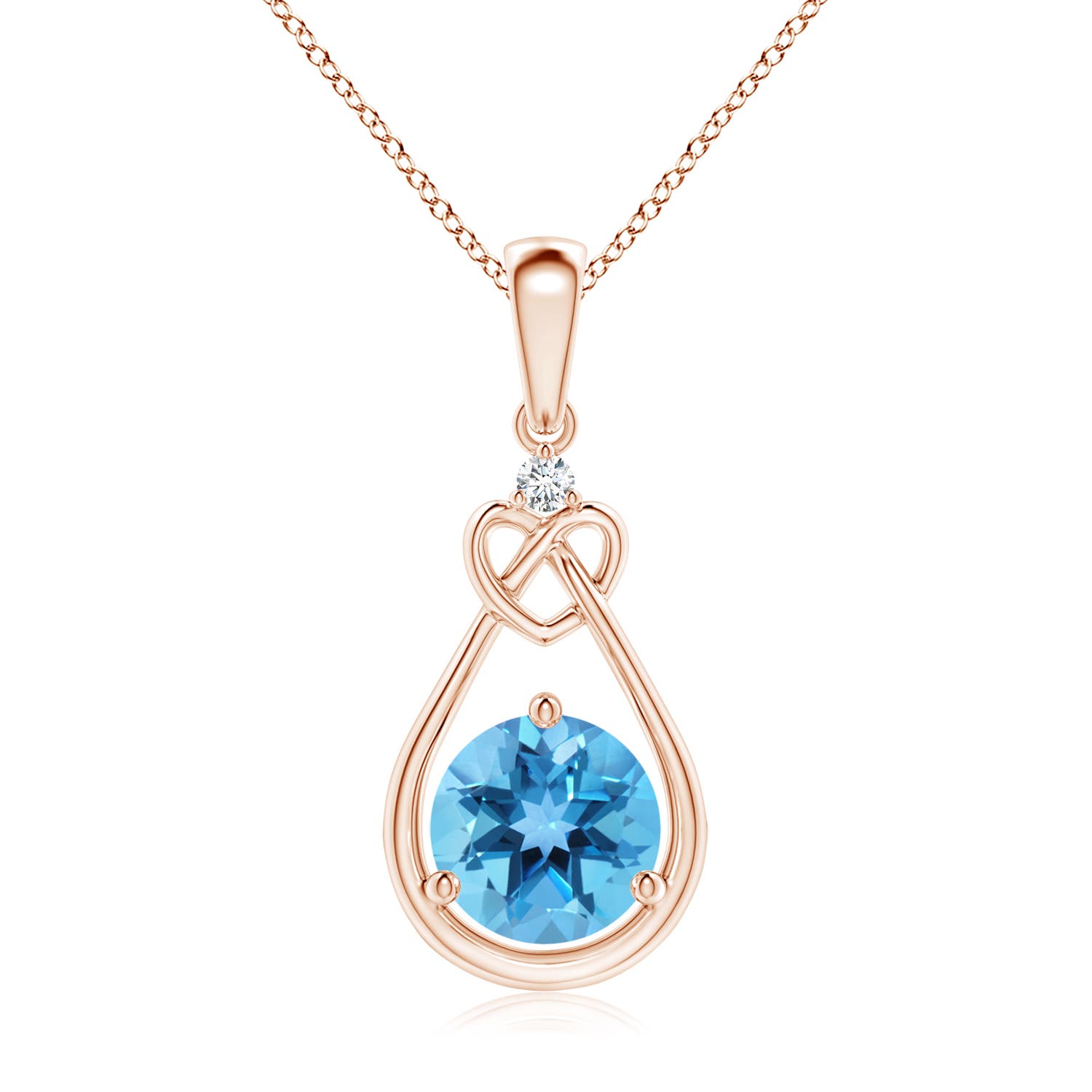 AA - Swiss Blue Topaz / 1.57 CT / 14 KT Rose Gold