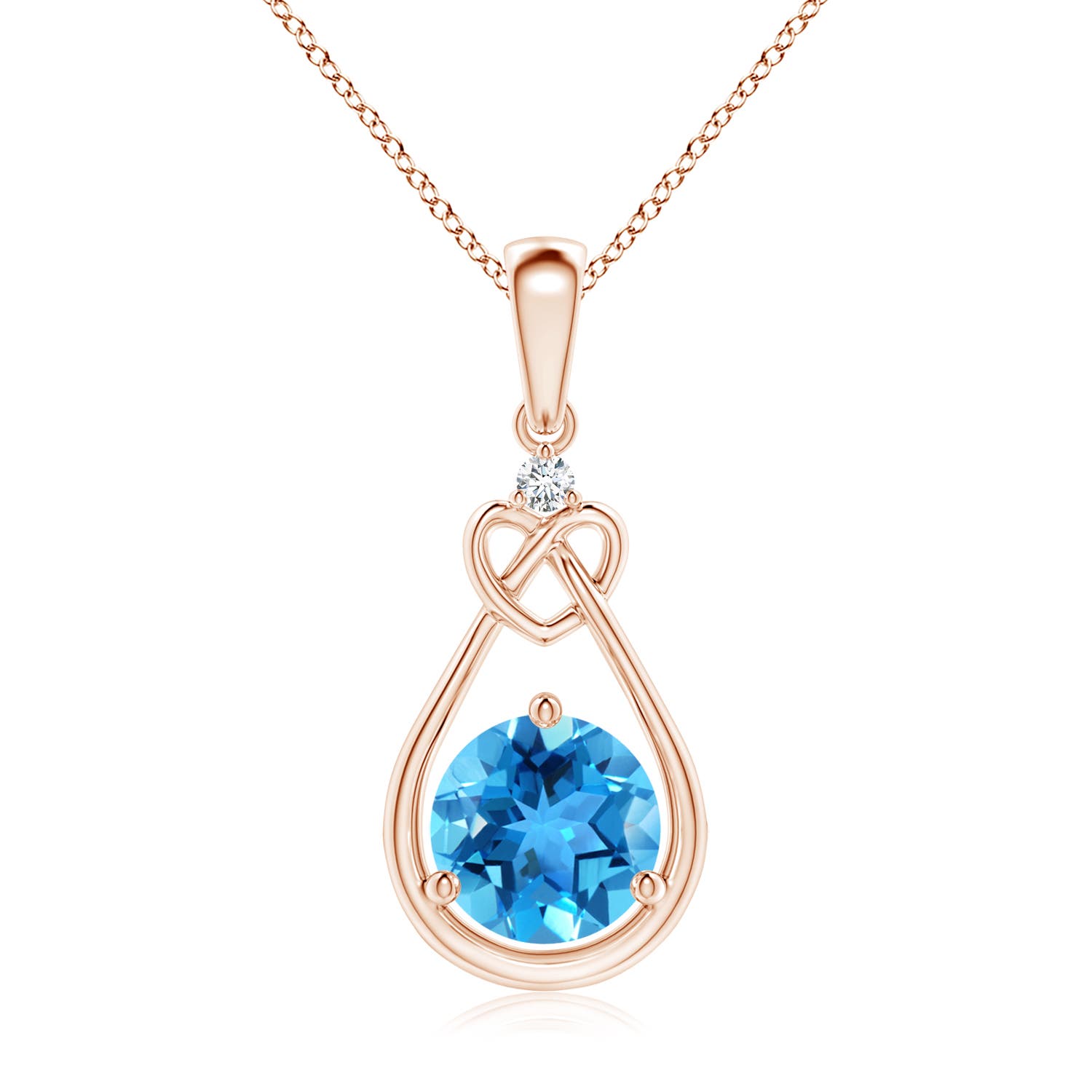 AAA - Swiss Blue Topaz / 1.57 CT / 14 KT Rose Gold