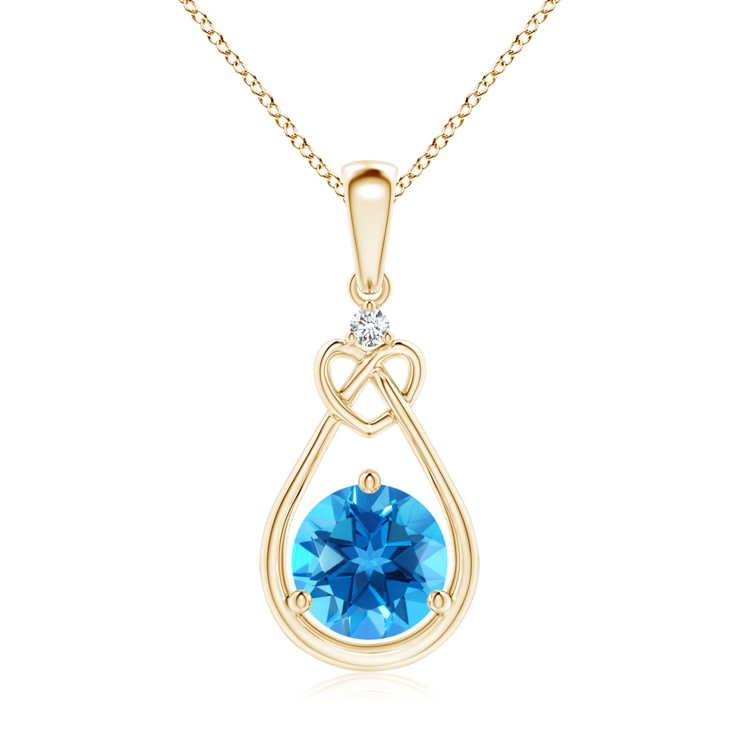 AAAA - Swiss Blue Topaz / 1.57 CT / 14 KT Yellow Gold