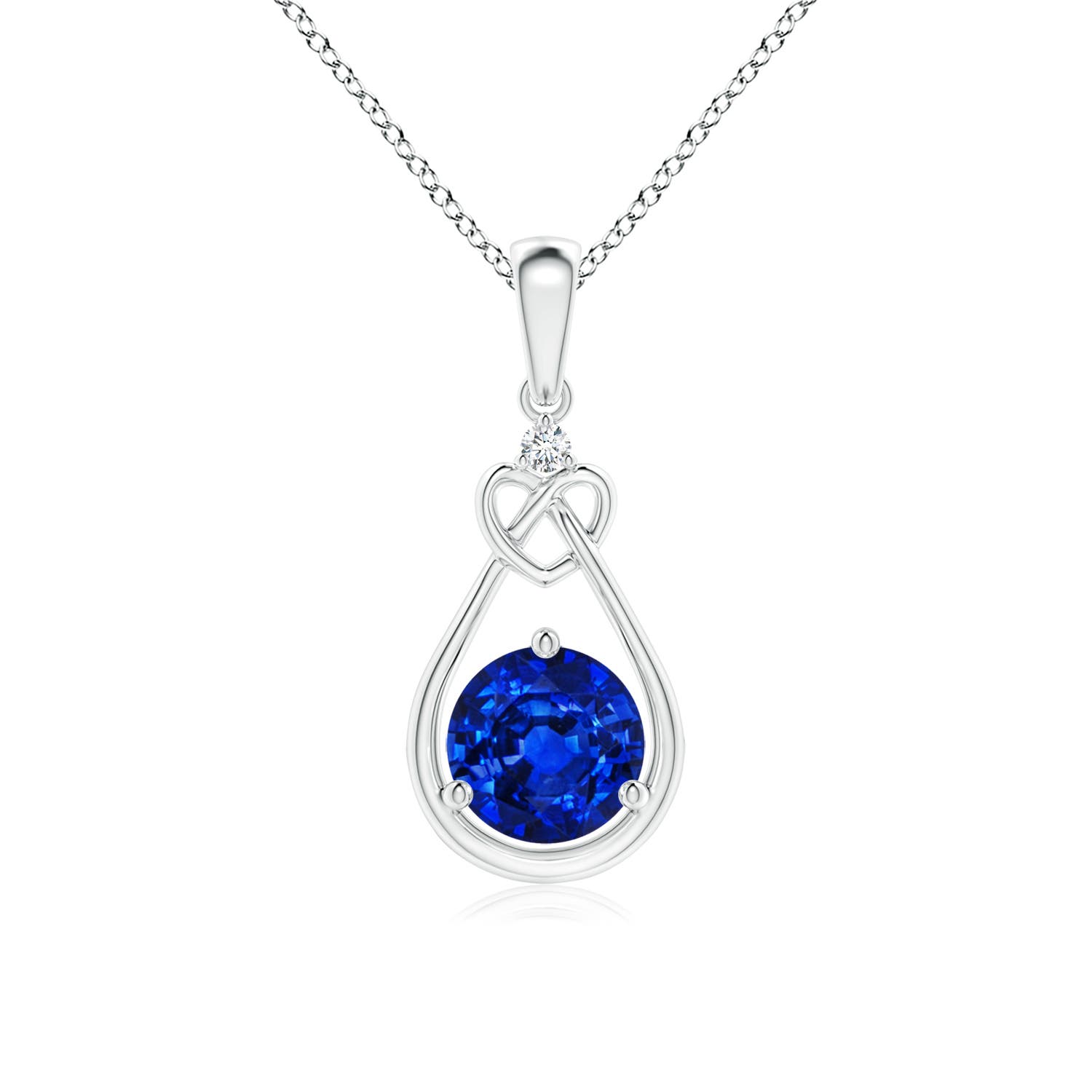 AAAA - Blue Sapphire / 1.01 CT / 14 KT White Gold