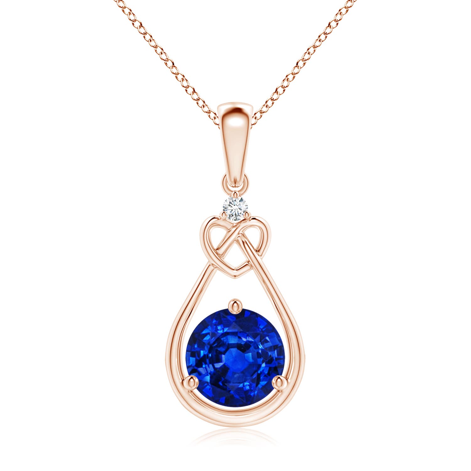 AAAA - Blue Sapphire / 1.62 CT / 14 KT Rose Gold
