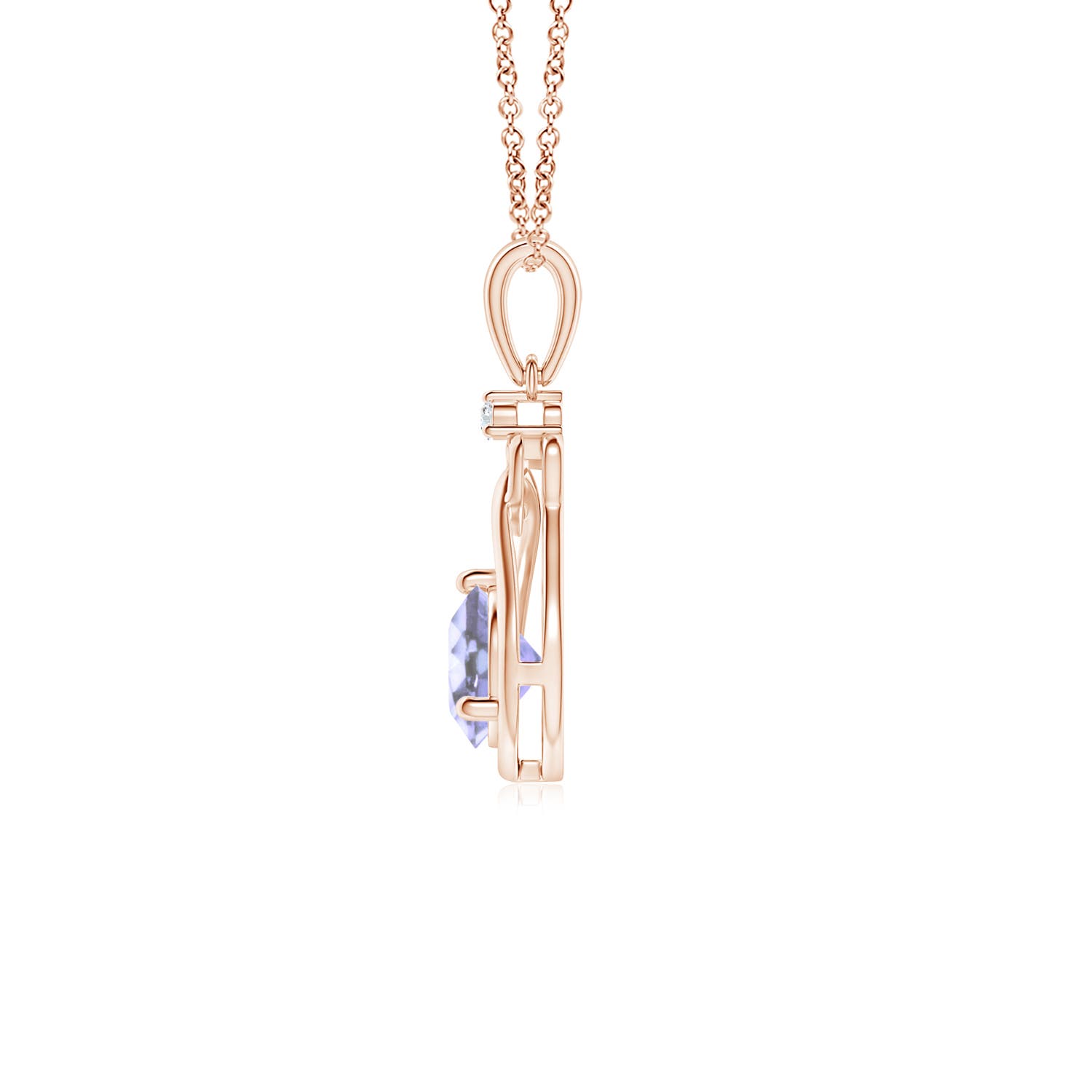 A - Tanzanite / 0.51 CT / 14 KT Rose Gold