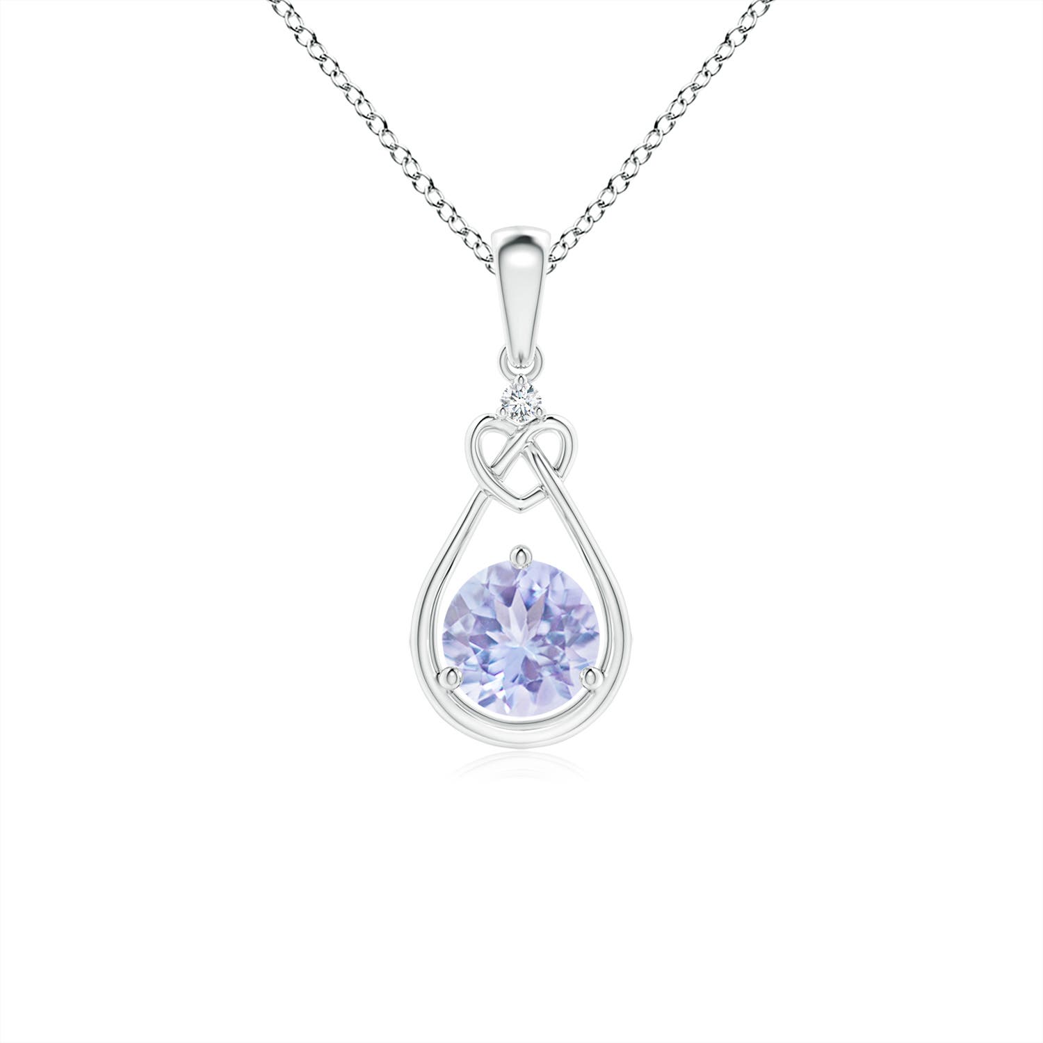 A - Tanzanite / 0.51 CT / 14 KT White Gold