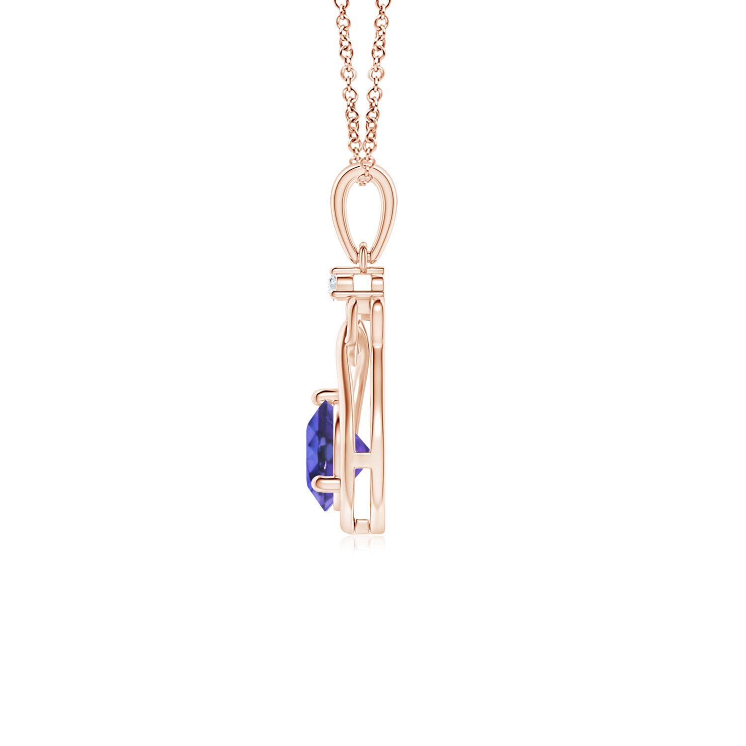 AAA - Tanzanite / 0.51 CT / 14 KT Rose Gold