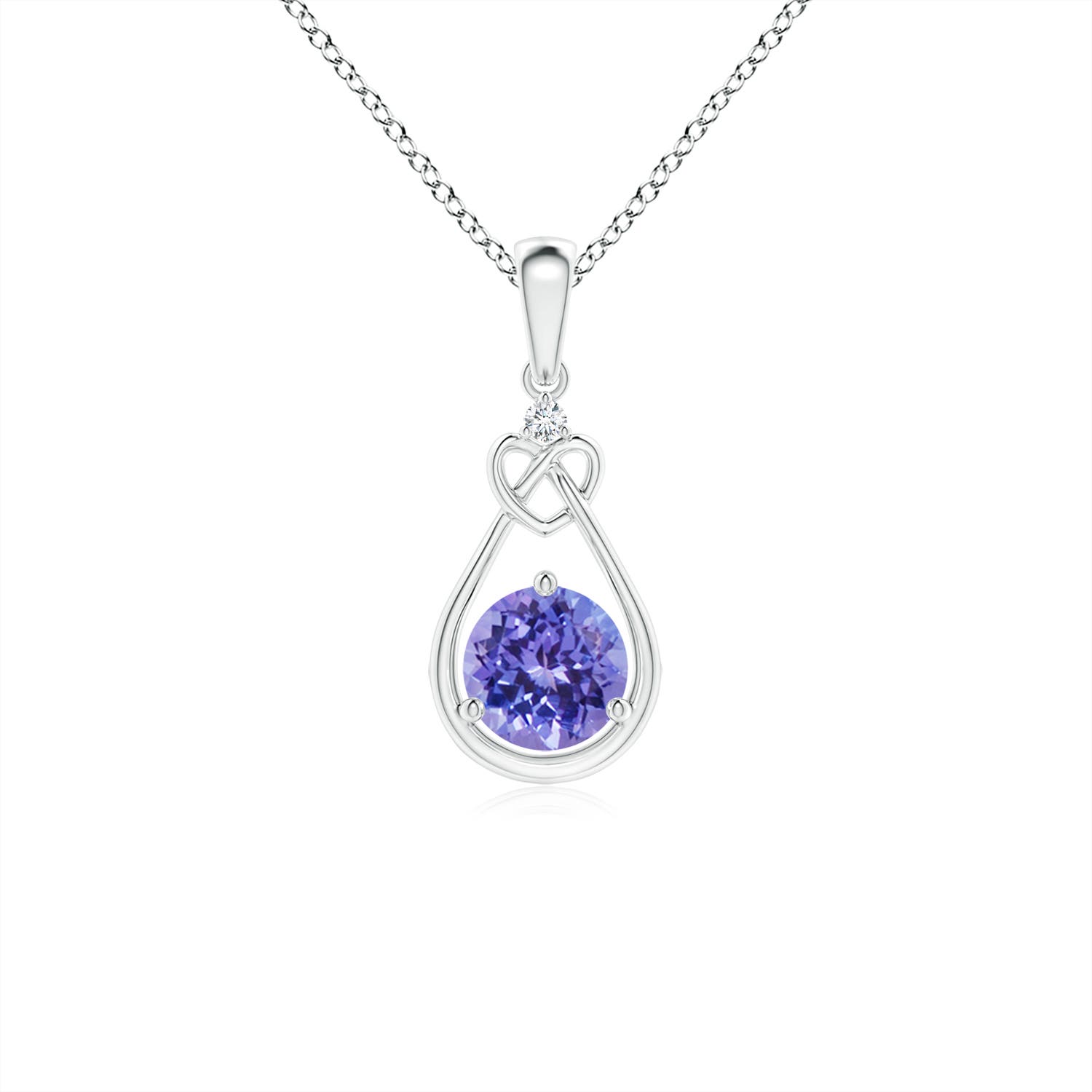 AAA - Tanzanite / 0.51 CT / 14 KT White Gold