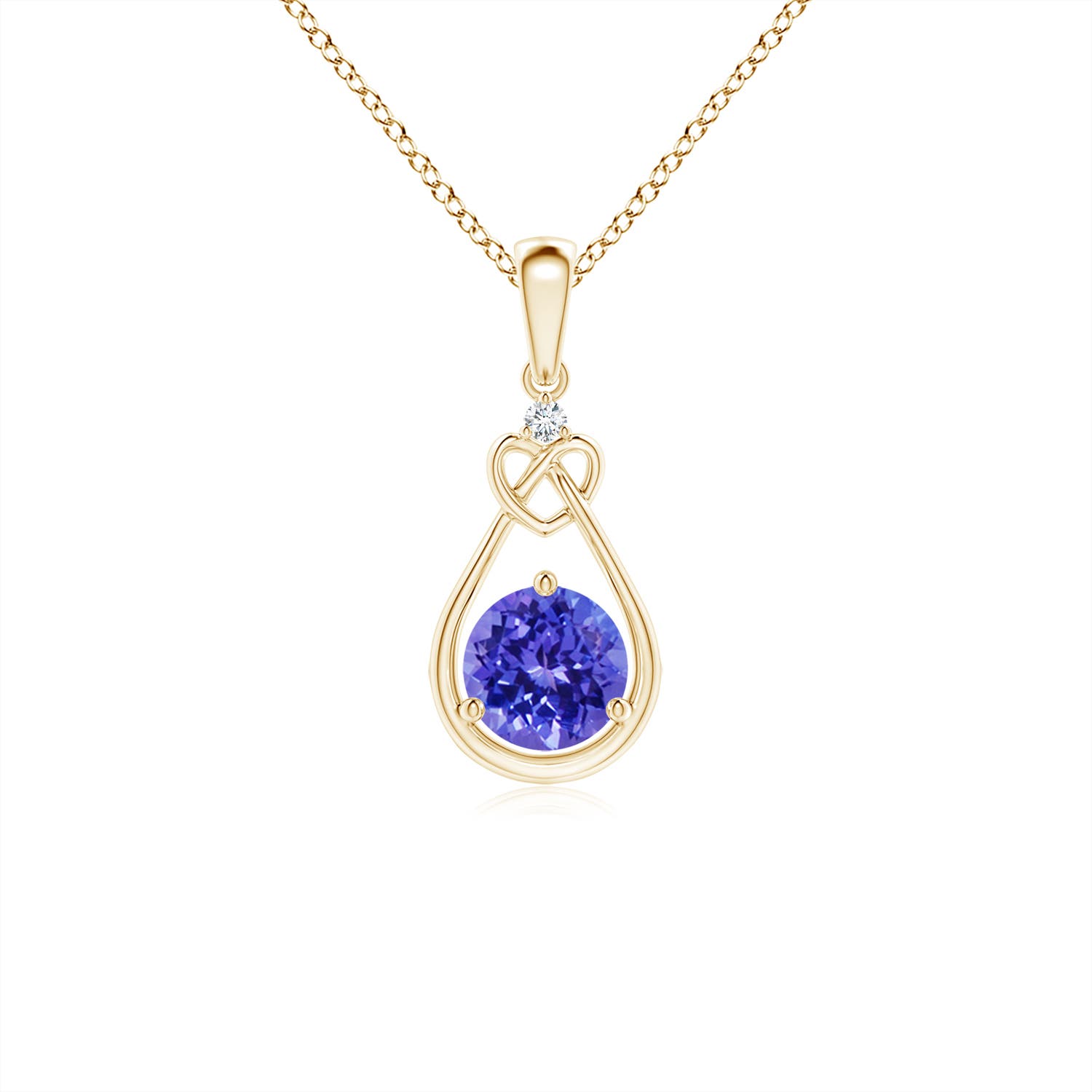 AAAA - Tanzanite / 0.51 CT / 14 KT Yellow Gold