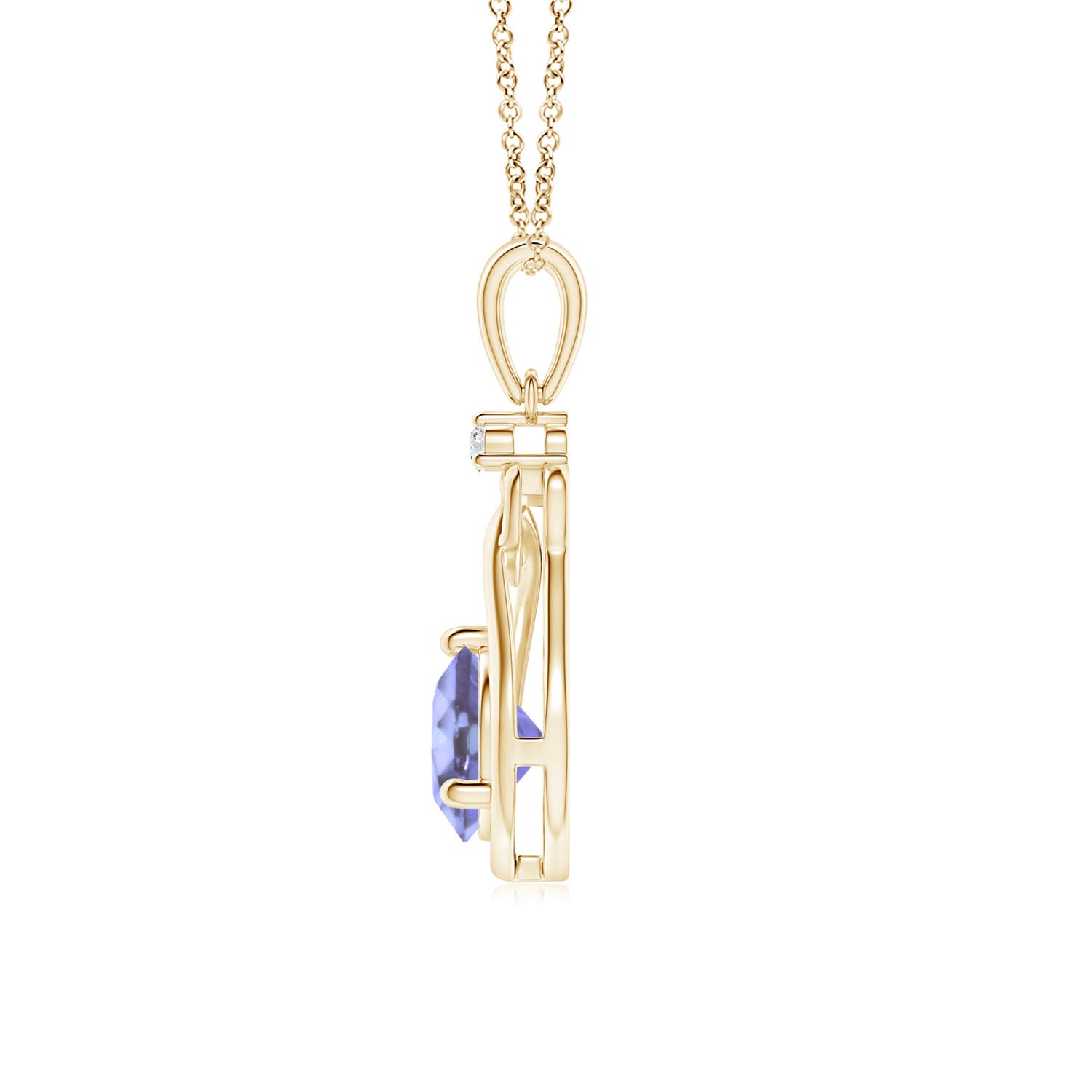 A - Tanzanite / 0.91 CT / 14 KT Yellow Gold