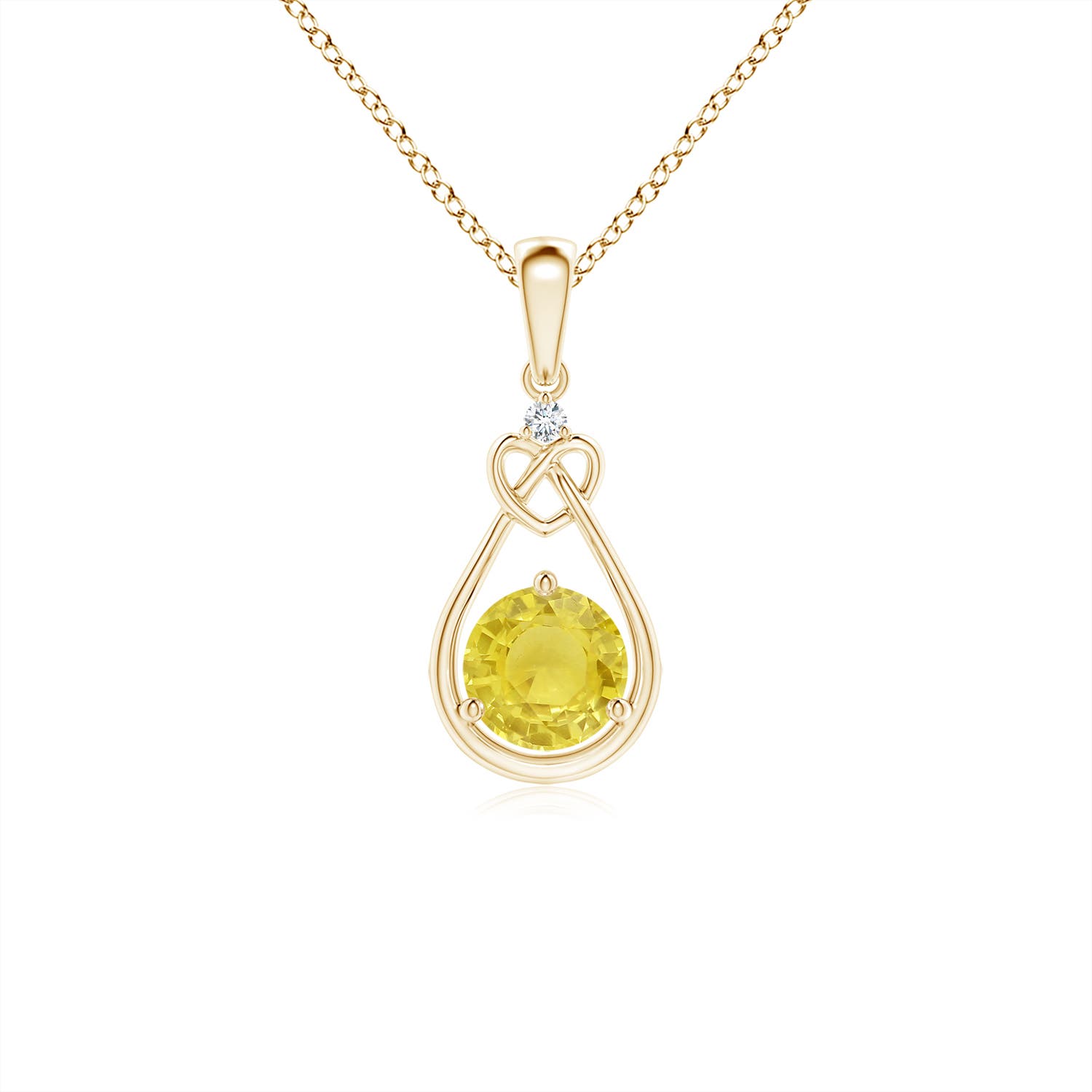 A - Yellow Sapphire / 0.54 CT / 14 KT Yellow Gold