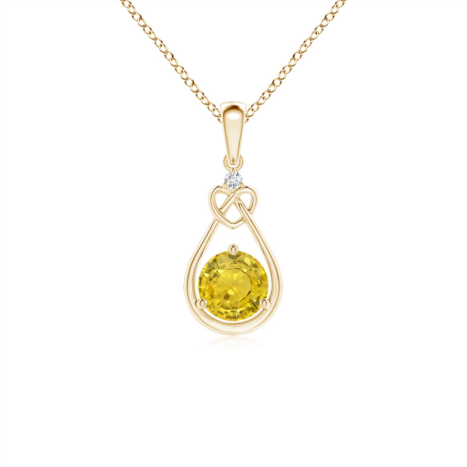 AAA - Yellow Sapphire / 0.54 CT / 14 KT Yellow Gold