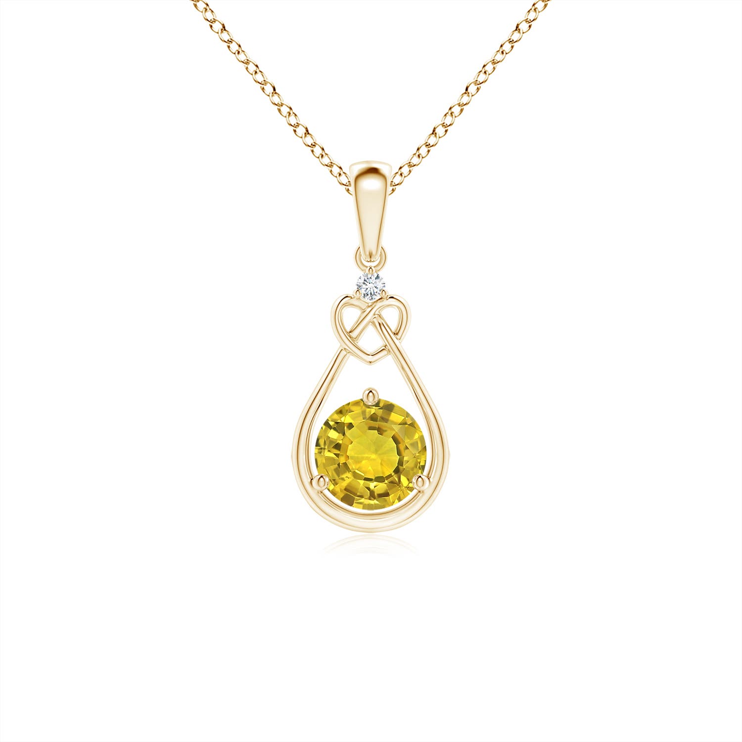 AAAA - Yellow Sapphire / 0.54 CT / 14 KT Yellow Gold